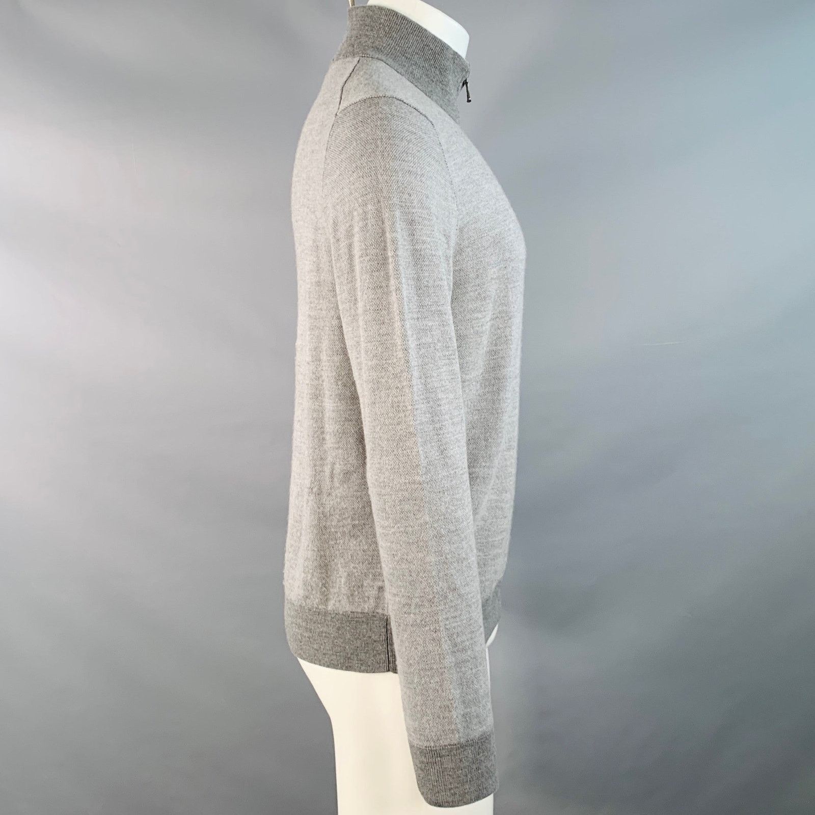 Brooks Brothers BROOKS BROTHERS Size M Grey Merino Wool 1/4 Zip Pullover Size US M / EU 48-50 / 2 - 2 Thumbnail
