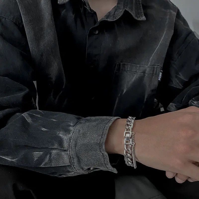 Other Silver Shiny Thick Chain Bracelet Size ONE SIZE - 3 Thumbnail