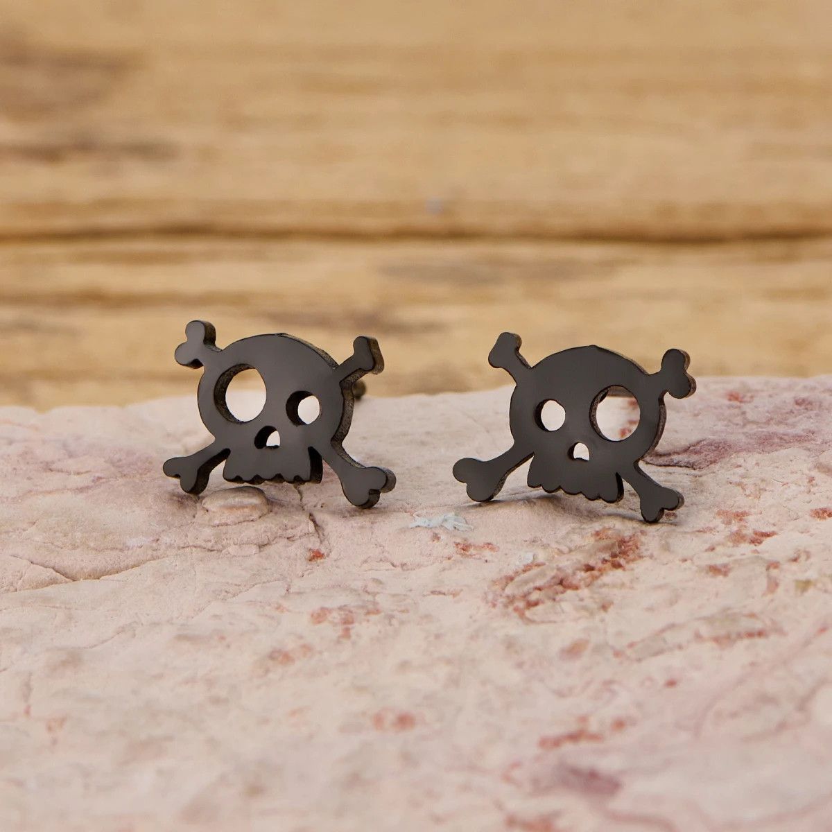 Jewelry Mini Hollow Skull Earrings Charm Earring Gift Size ONE SIZE - 1 Preview