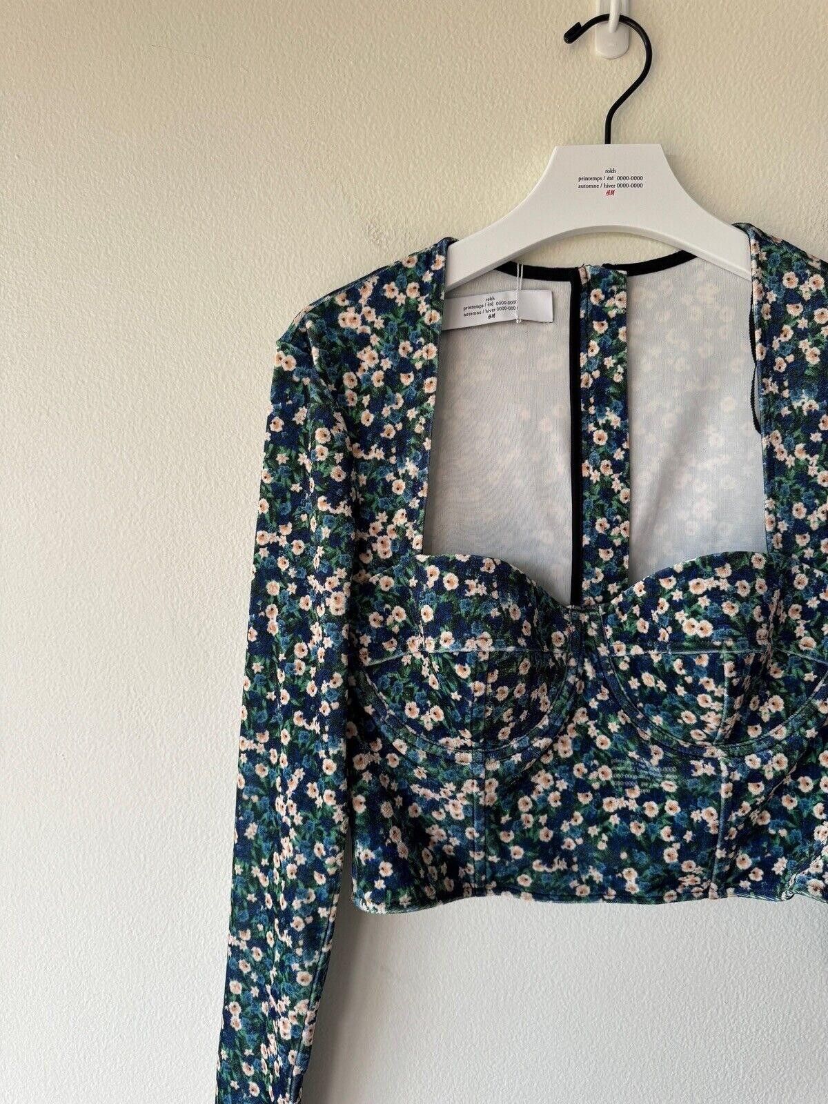 rokh new H&M HM h m Rokh Hwang 14 42 m Corset Top floral large Size L / US 10 / IT 46 - 2 Thumbnail