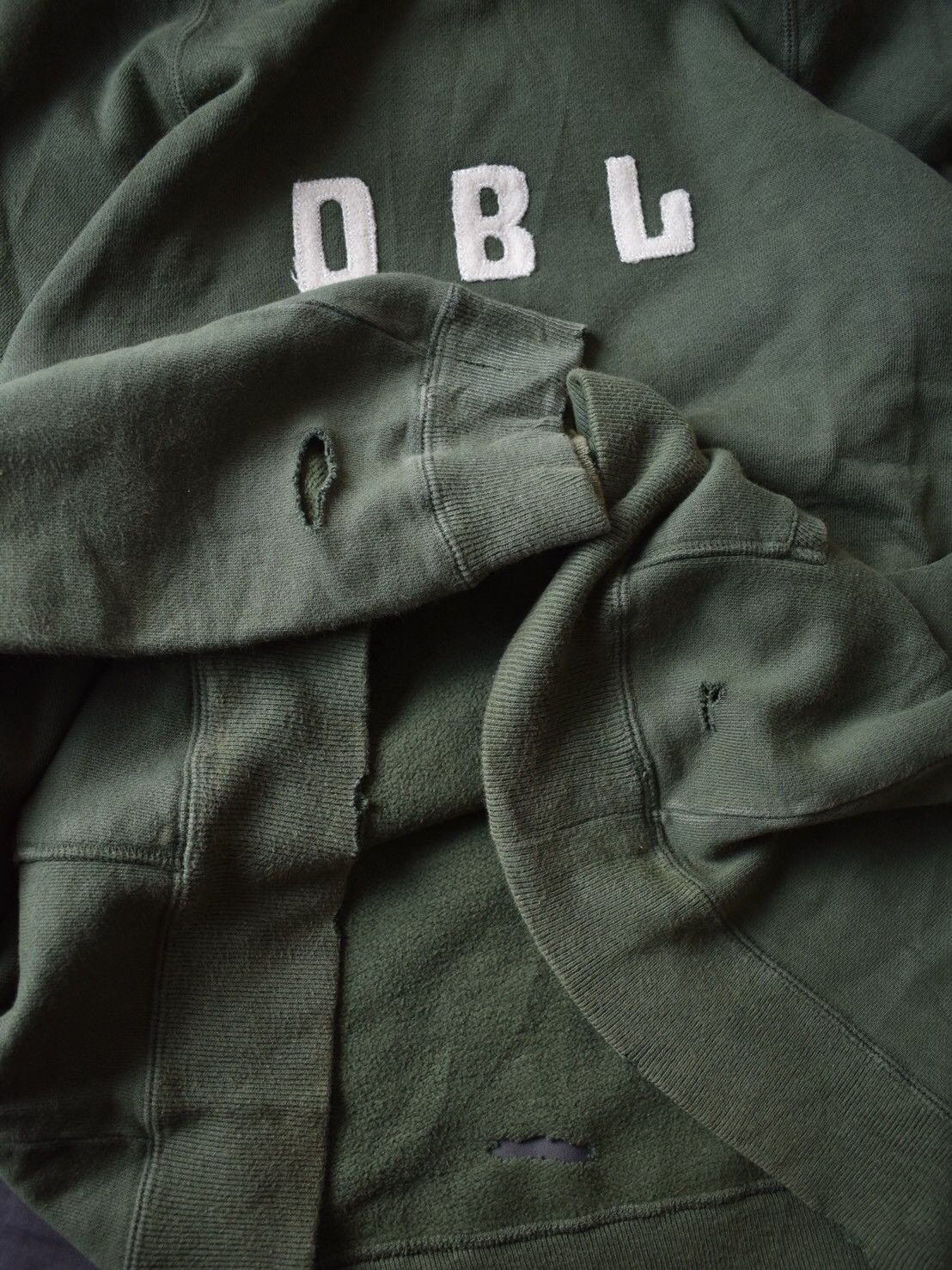 Beauty Beast × Japanese Brand Faded Green Double Name Distressed Hoodie Size US M / EU 48-50 / 2 - 8 Thumbnail