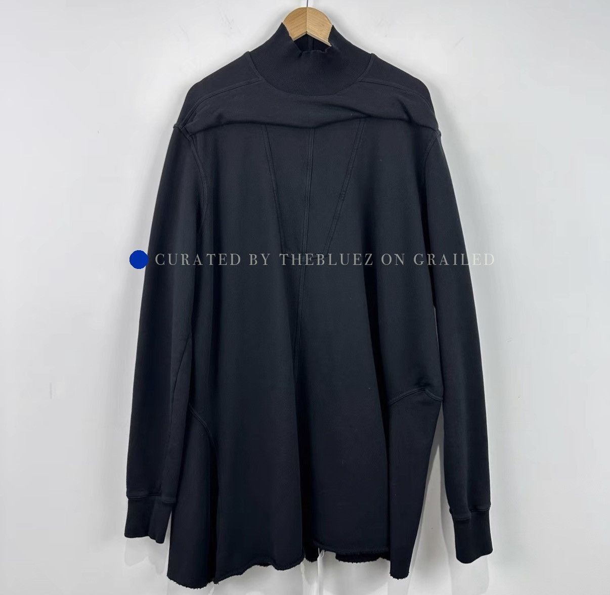 Rick Owens Oversized Black Turtleneck Sweatshirt Size US L / EU 52-54 / 3 - 1 Thumbnail