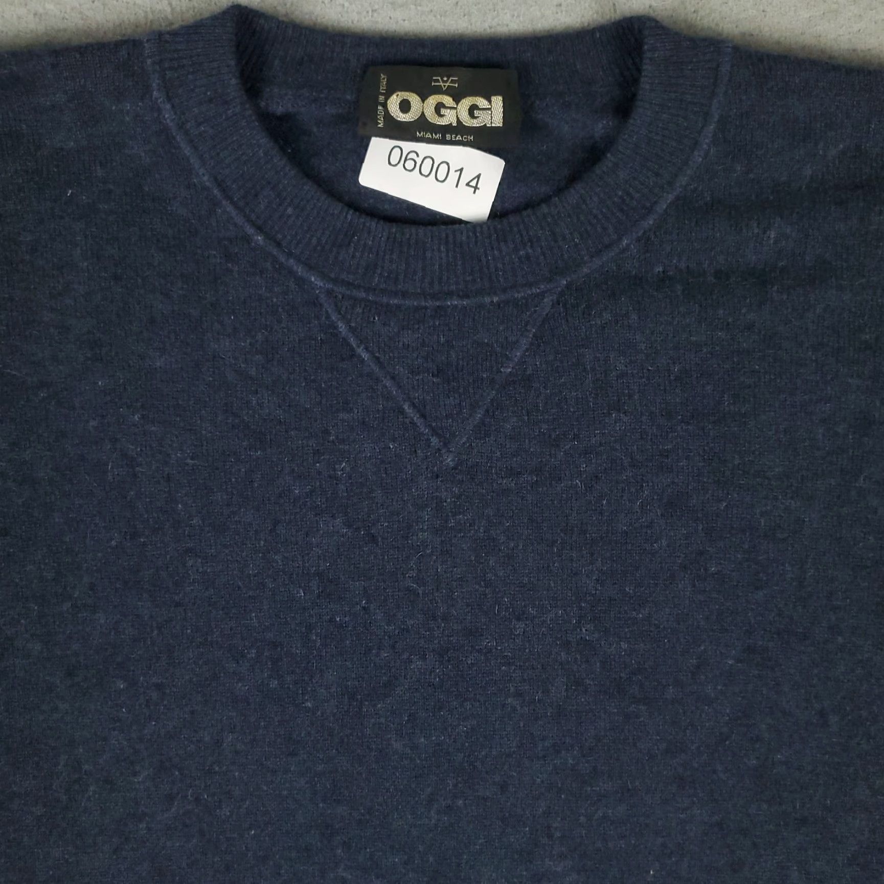 Vintage OGGI Cashmere Sweater Mens Small Blue Crew Neck Pullover Regular Fit Size US S / EU 44-46 / 1 - 2 Thumbnail