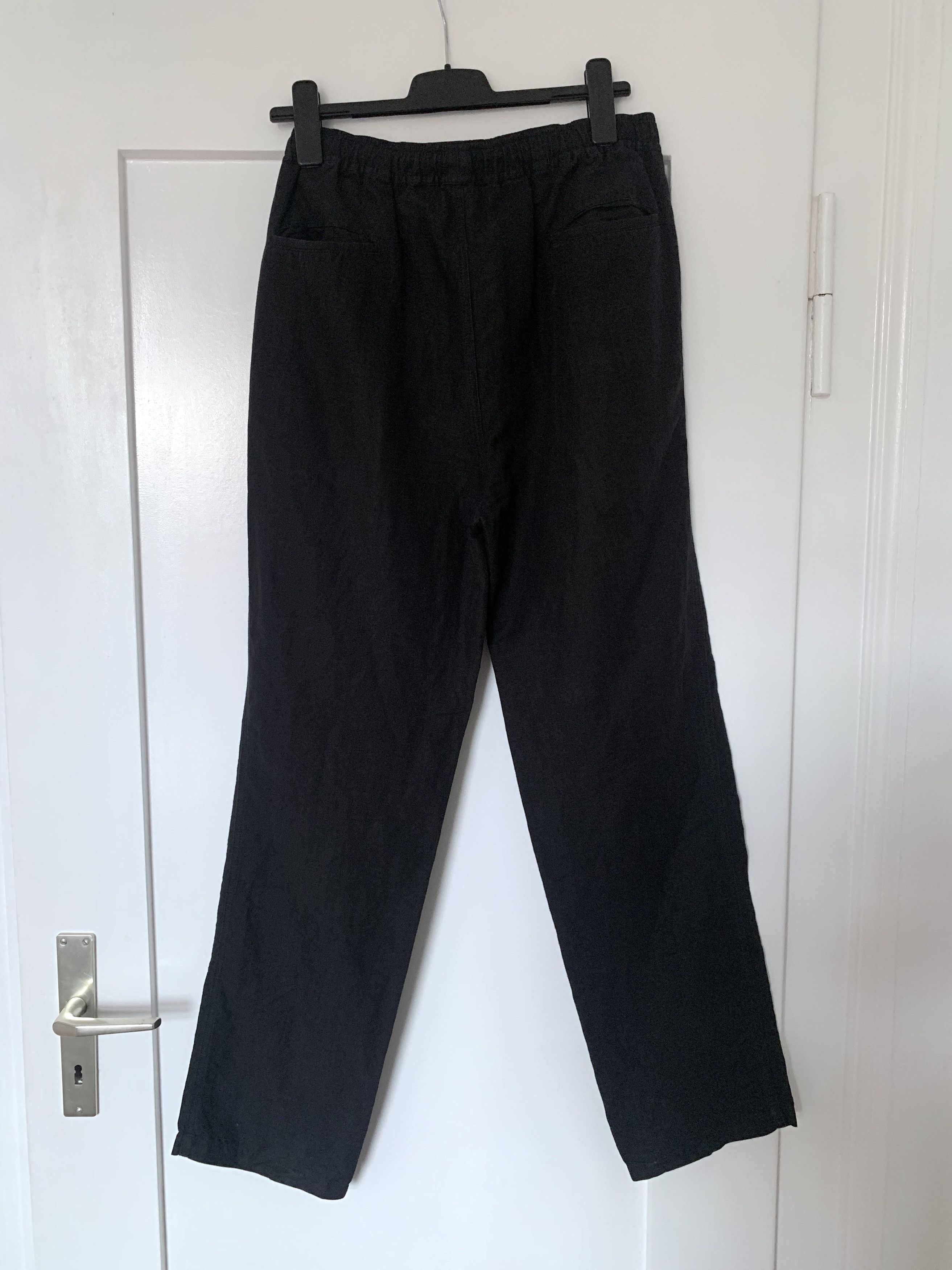 Our Legacy Washed Black Cotton/Linen Relaxed Pants Size US 32 / EU 48 - 2 Thumbnail