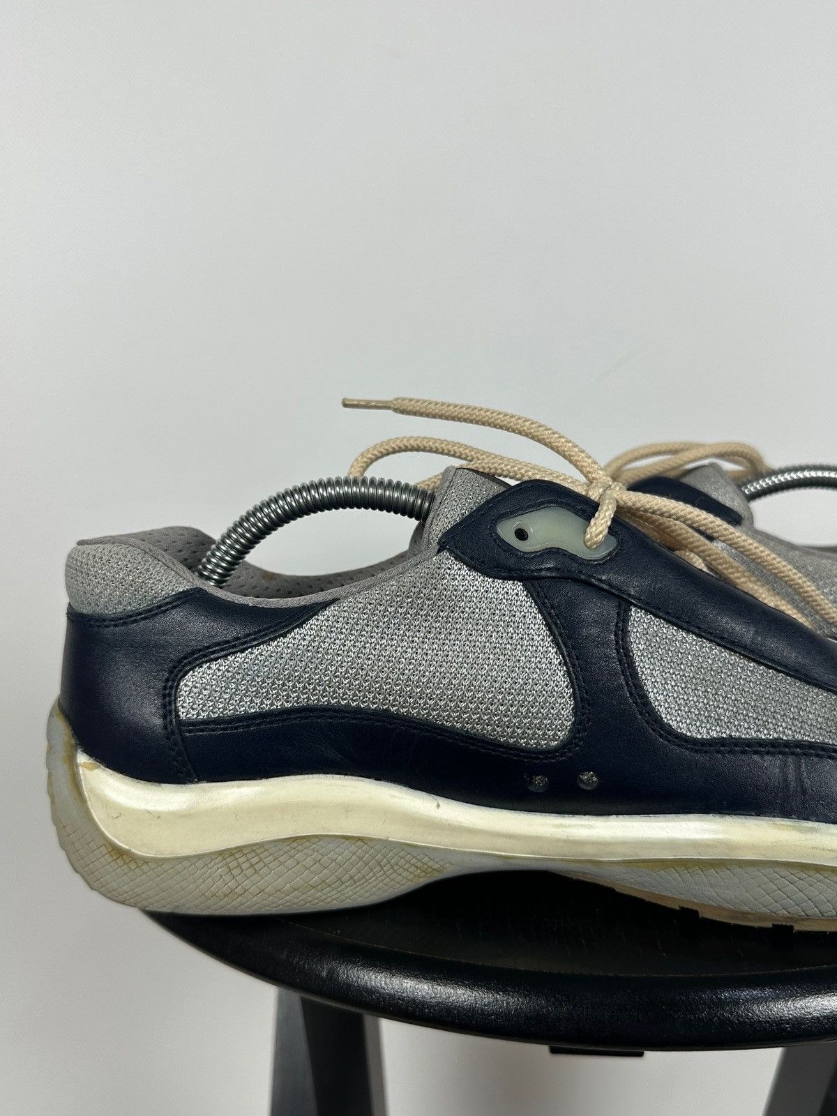 Prada Prada America’s Cup Navy Blue Leather Sneakers Size US 7.5 / EU 40-41 - 17 Thumbnail