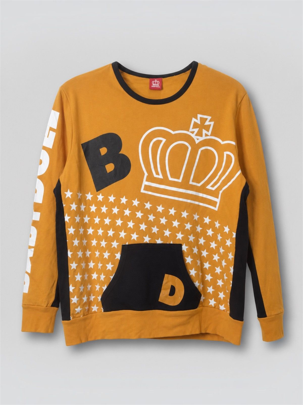 Japanese Brand 🇯🇵 Baby Doll Japanese Gothic Poem Orange Black Sweatshirt Size L / US 10 / IT 46 - 1 Thumbnail