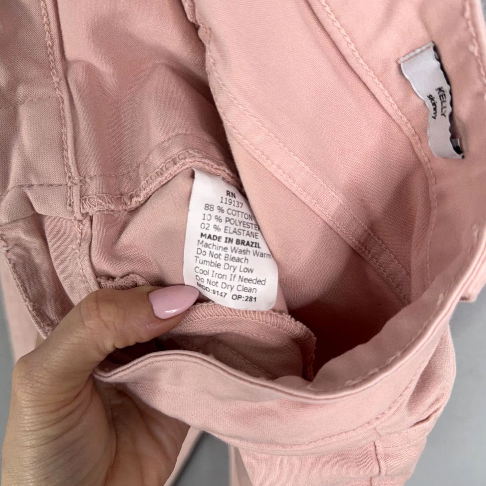 Denime Beija Flor Pants Womens 6 Pink Jeans Kelly Skinny Mid Rise Stretch Denim Fem Size 28" / US 6 / IT 42 - 5 Thumbnail
