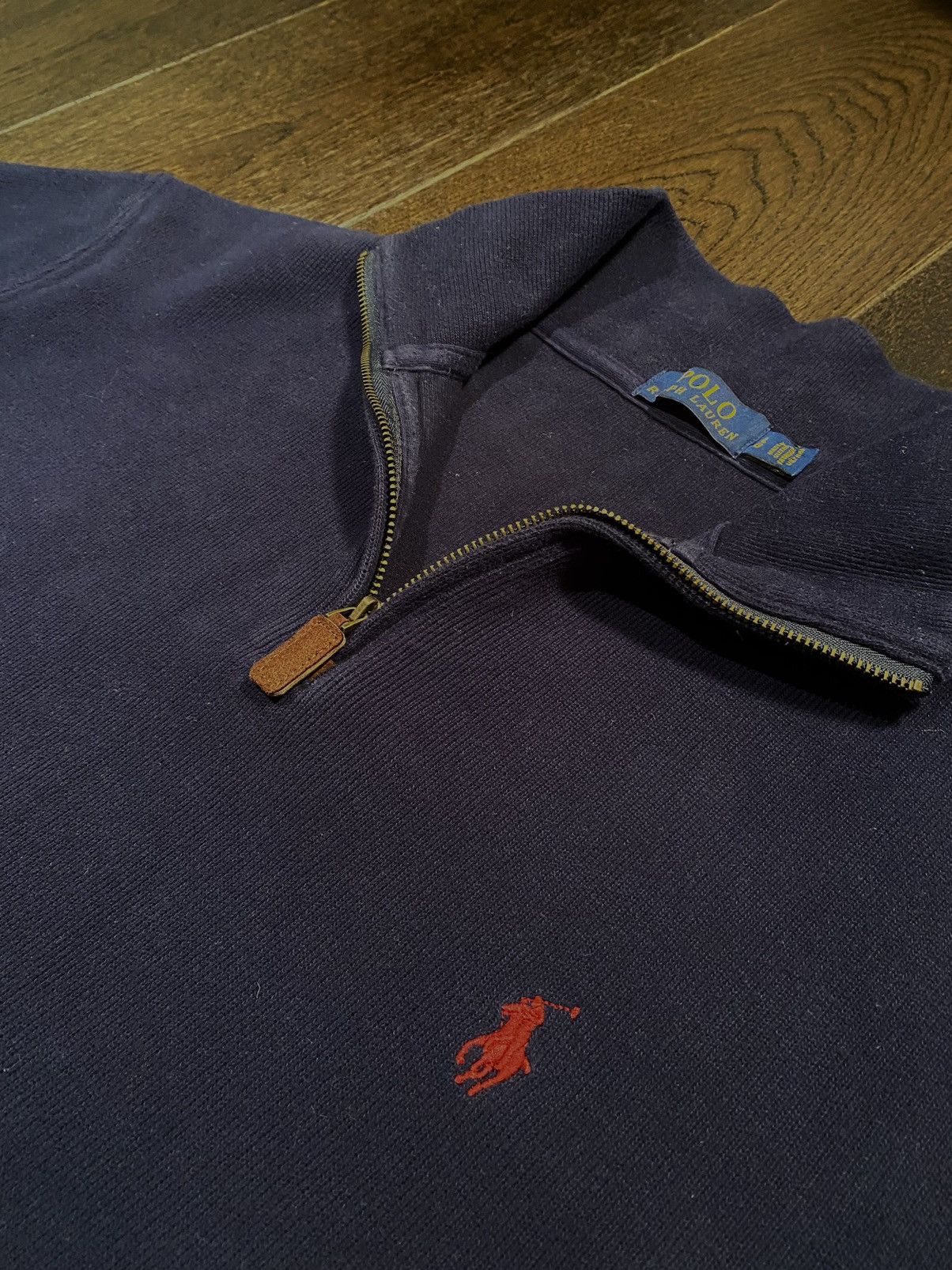 Polo Ralph Lauren × Vintage Vintage Polo Ralph Lauren Quarter-Zip – Navy – Size L Size US L / EU 52-54 / 3 - 3 Thumbnail