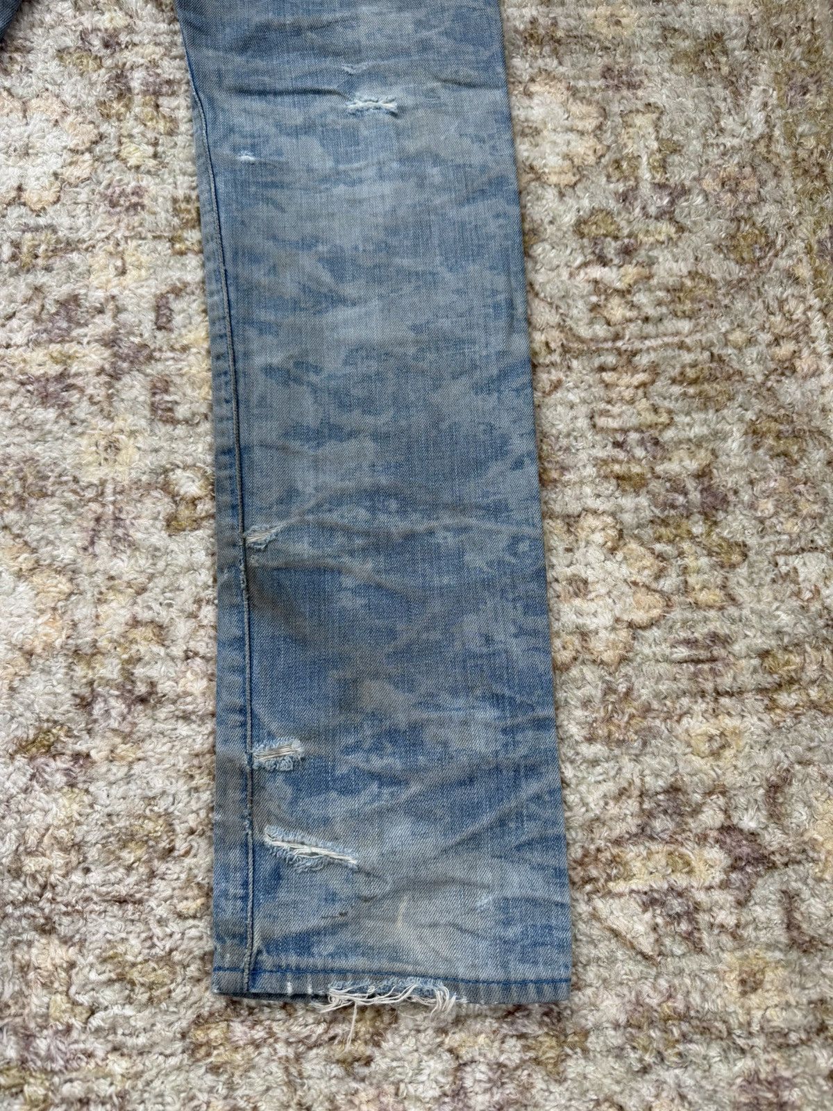 Prps PRPS Acid Wash Denim – Heavily Worn – Natural Rips & Fades Size US 30 / EU 46 - 7 Thumbnail