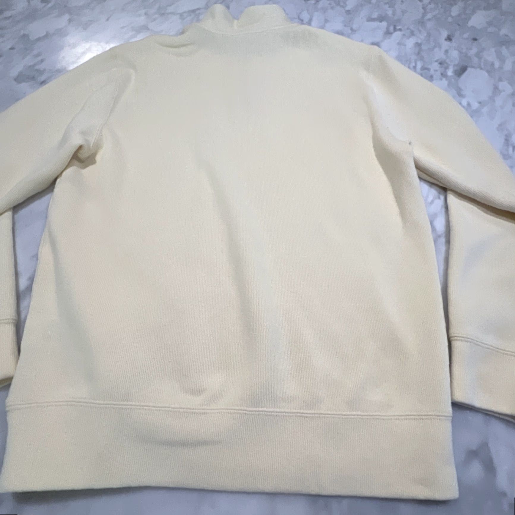 Lands' End Lands' End Quarter Zip Sweater Men’s Medium 38-40 Pale Yellow Preppy Pullover 1/4 Zip | Regular Fit, Cotton Polyester, Fleece Size US M / EU 48-50 / 2 - 5 Thumbnail