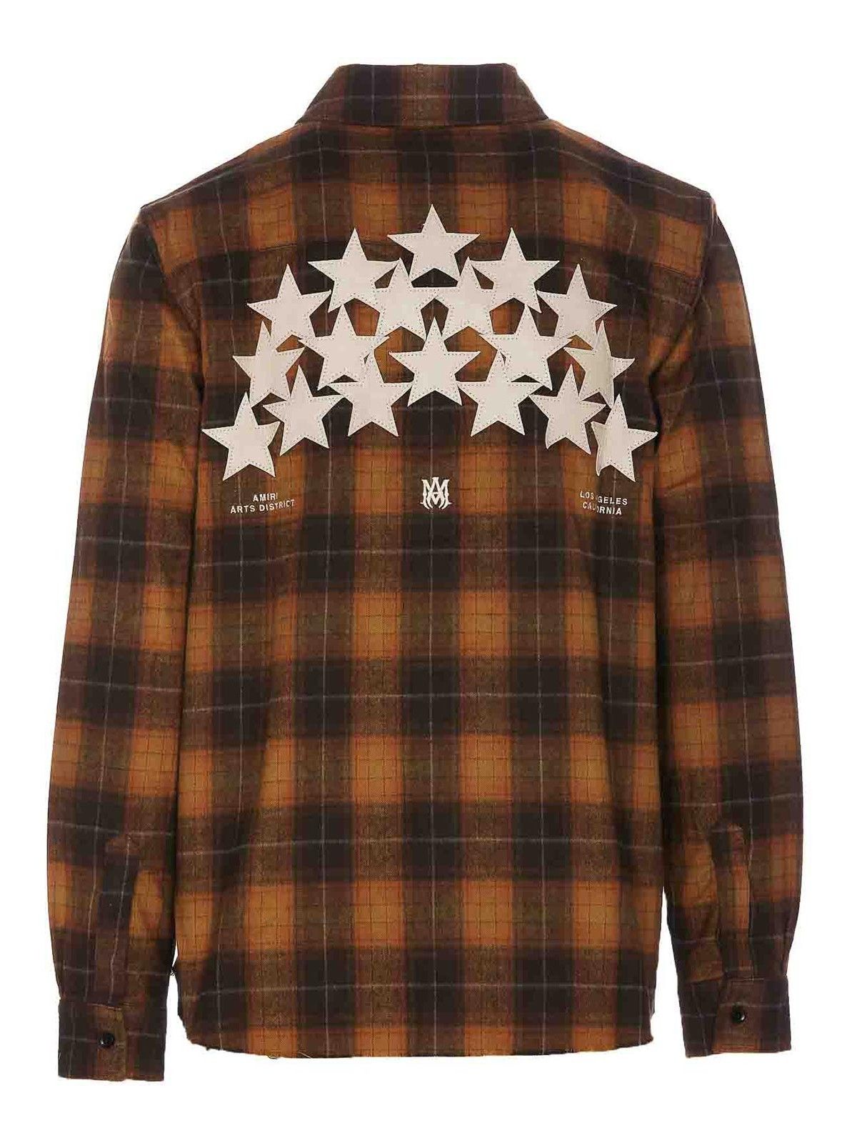 Amiri oc11z0225 Star Flannel Shirt in Multicolor Size US S / EU 44-46 / 1 - 1 Thumbnail