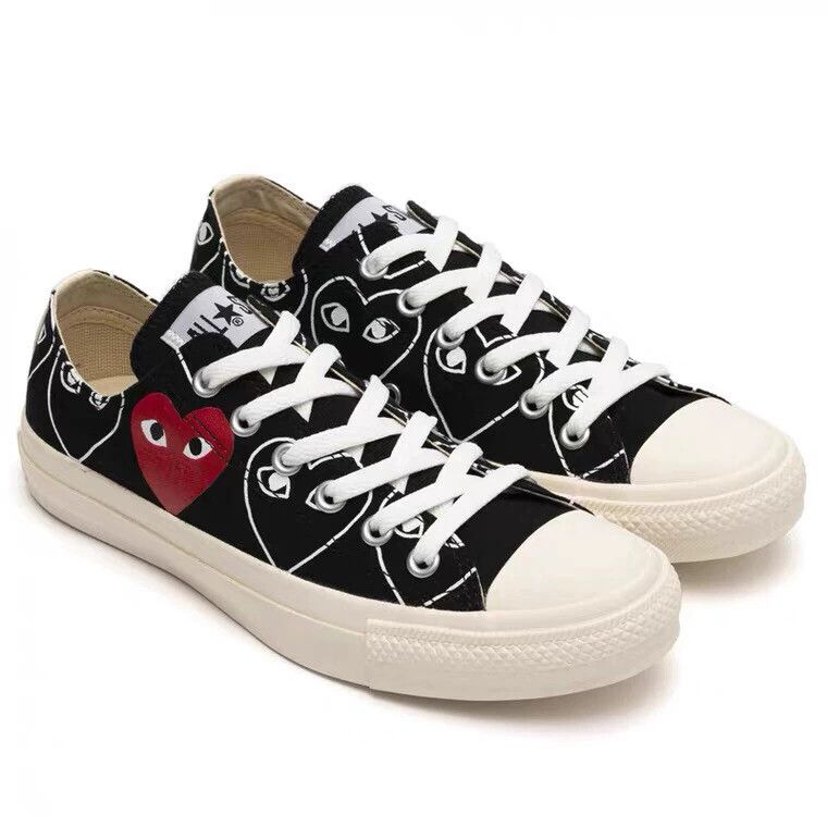 Converse Converse x CDG PLAY Low Top Black 20SS 44.5 (10.5) New Size US 10.5 / EU 43-44 - 2 Thumbnail