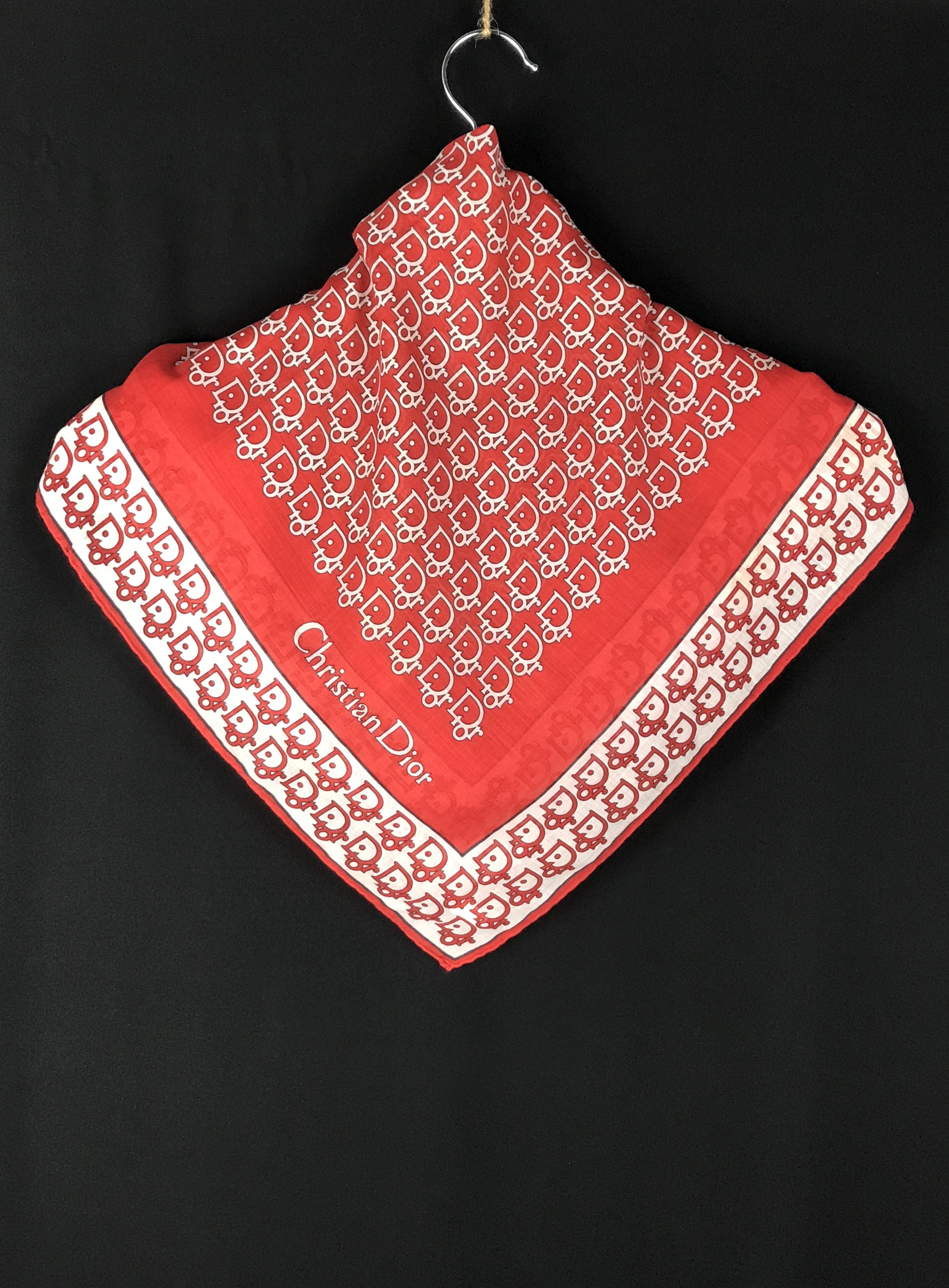 Designer Vintage Christian Dior Monogram Silk Scarf Size ONE SIZE - 3 Thumbnail