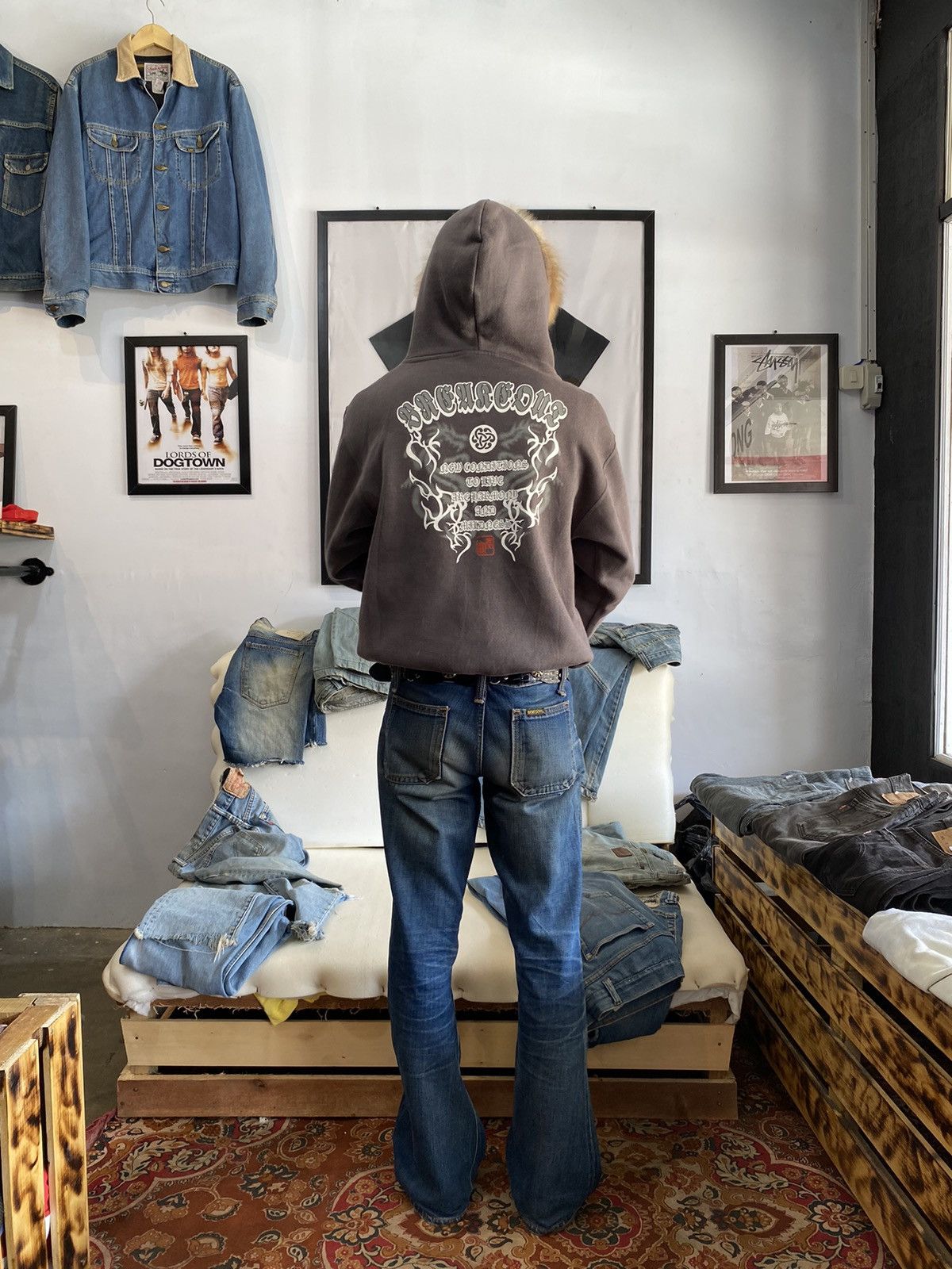 If Six Was Nine × Japanese Brand × Le Grande Bleu (L.G.B.) Fur hoodie japanese brand tribal poem desio Size US M / EU 48-50 / 2 - 1 Thumbnail