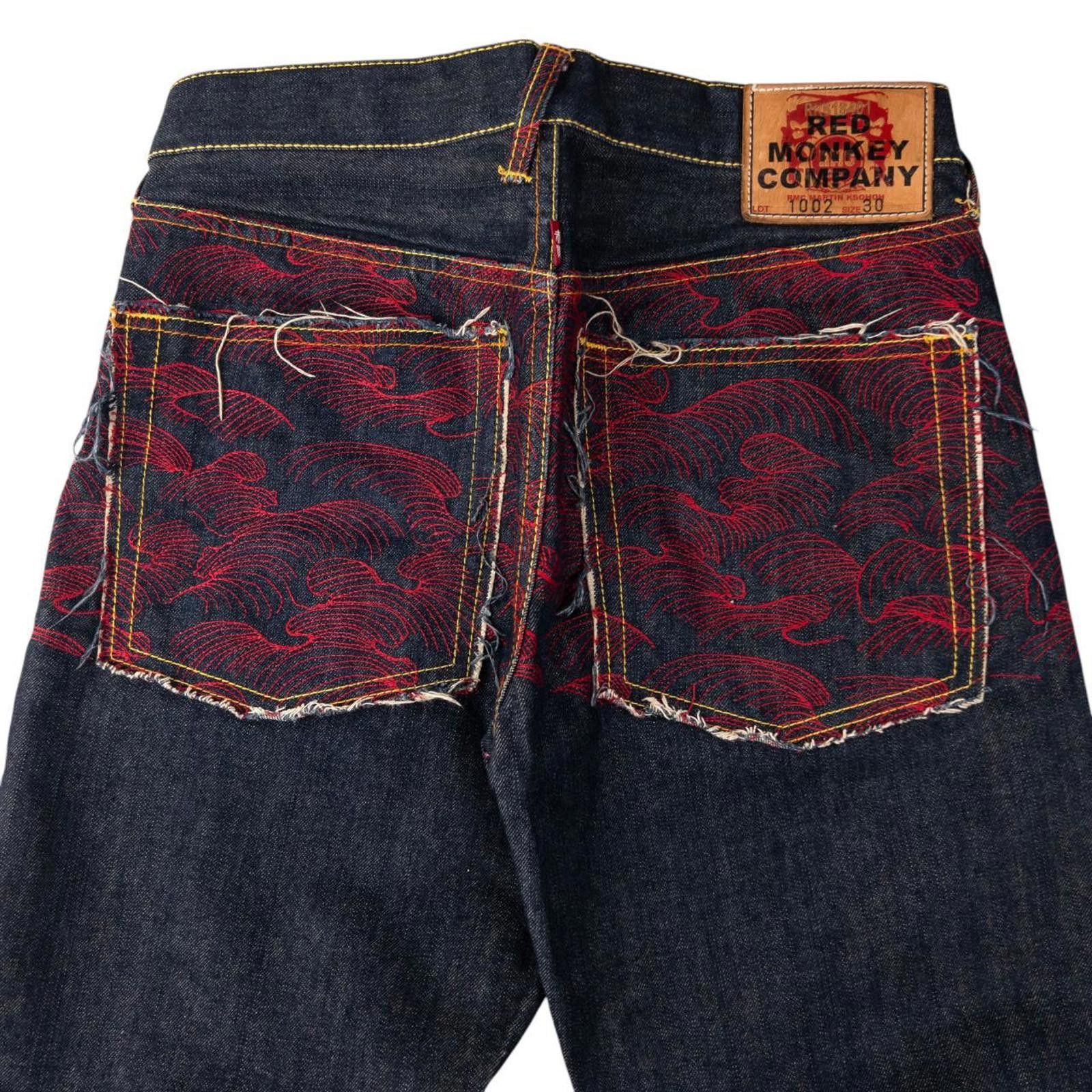 Other Vintage RMC Red Monkey Company Wave Denim Jeans Size W34 Size US 30 / EU 46 - 1 Thumbnail