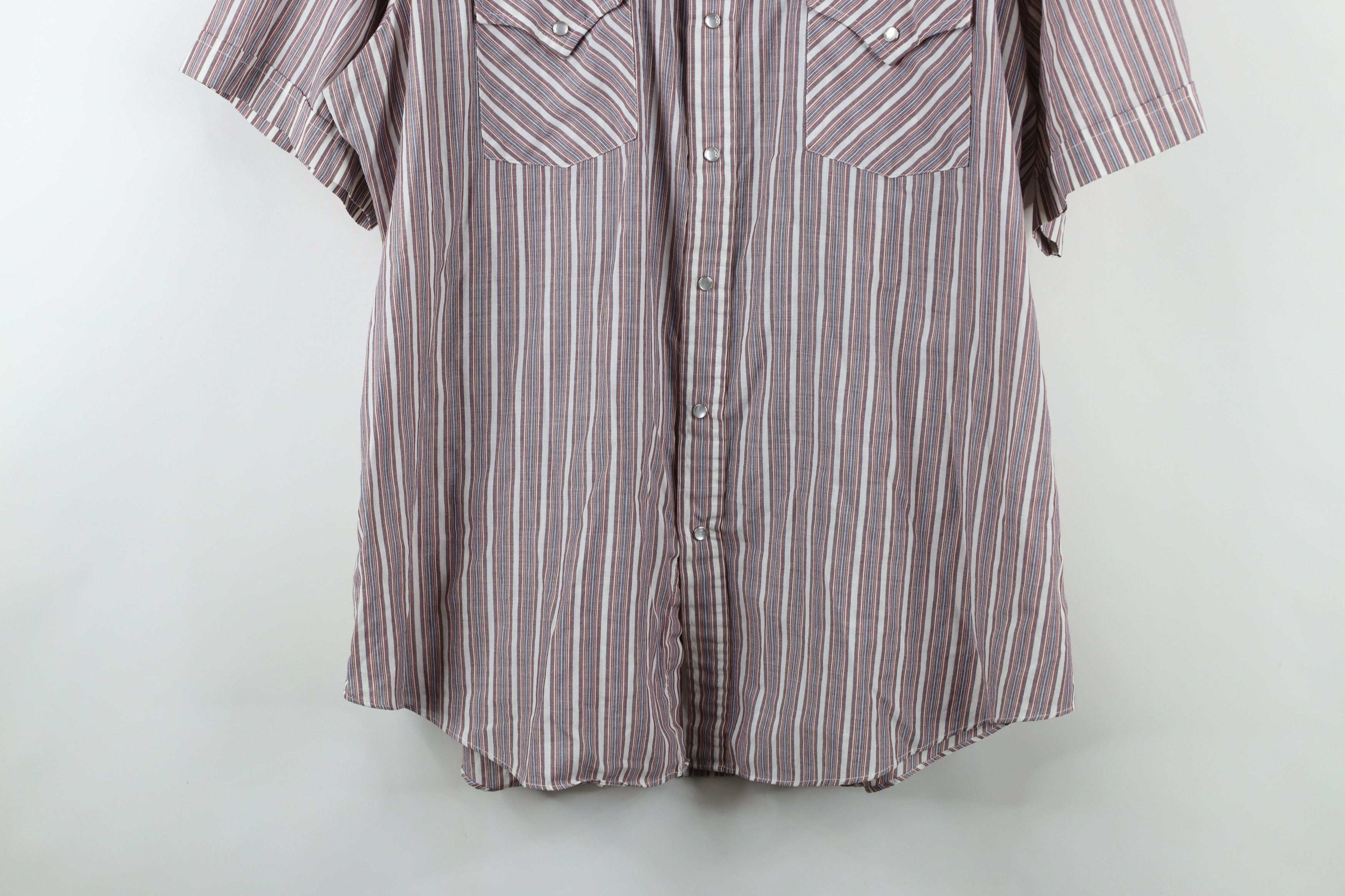 Vintage Vintage 70s 80s Streetwear Cowboy Striped Button Shirt Size US XL / EU 56 / 4 - 3 Thumbnail