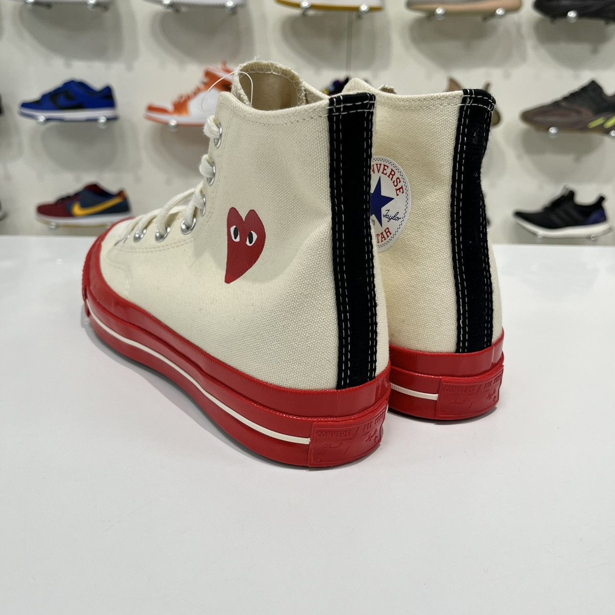 Comme des Garcons × Converse Converse Chuck Taylor All Star 70 Hi x CDG Play Red Midsole Size US 9 / EU 42 - 3 Thumbnail