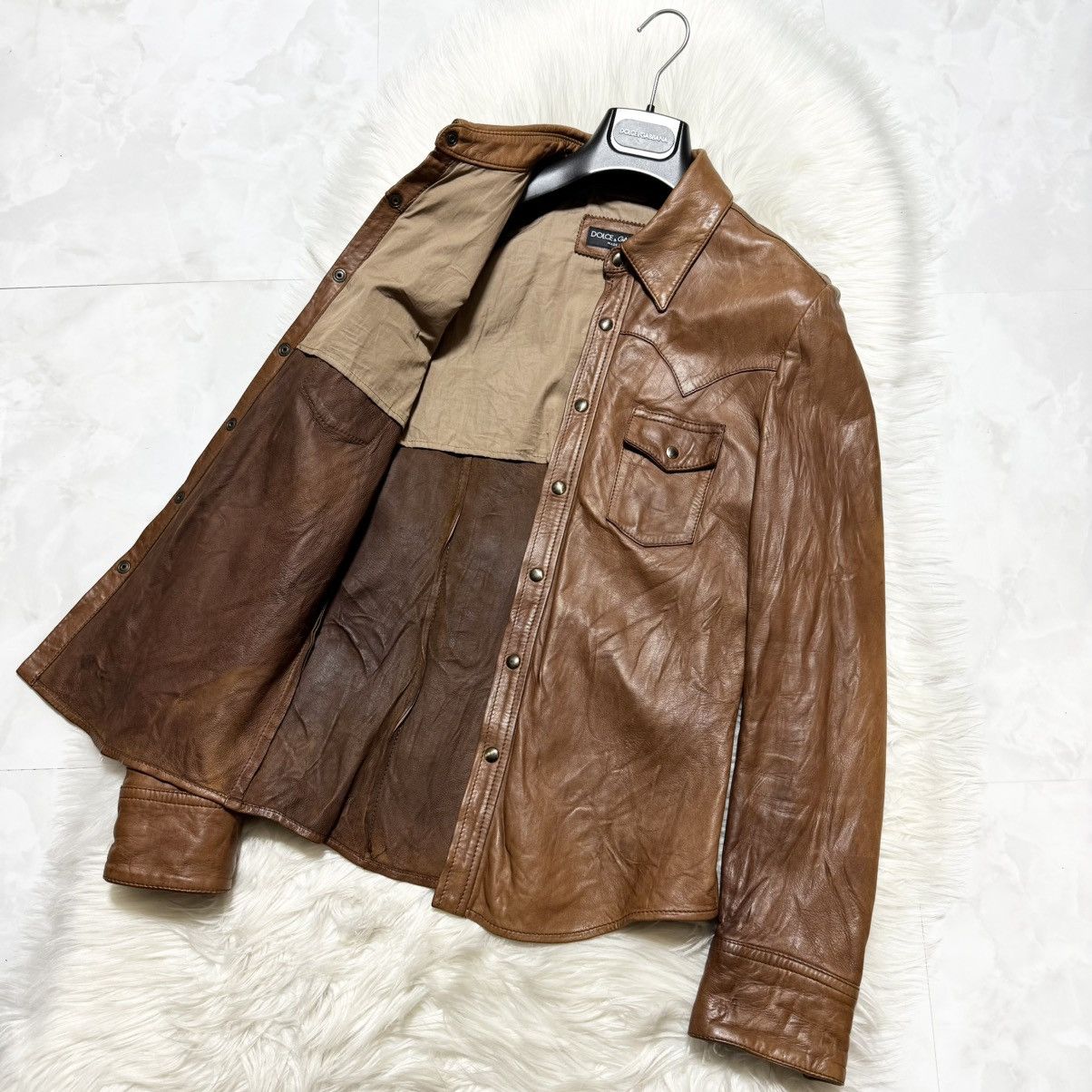 Dolce & Gabbana Dolce & Gabbana Western Leather Shirt Jacket 44 Size US S / EU 44-46 / 1 - 8 Thumbnail