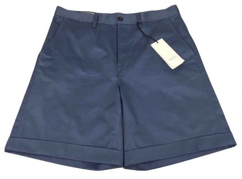 Gucci Gucci 🇮🇹 Blind for Love Thunder Blue Resort Bermudas 36 NWT Size US 36 / EU 52 - 1 Thumbnail