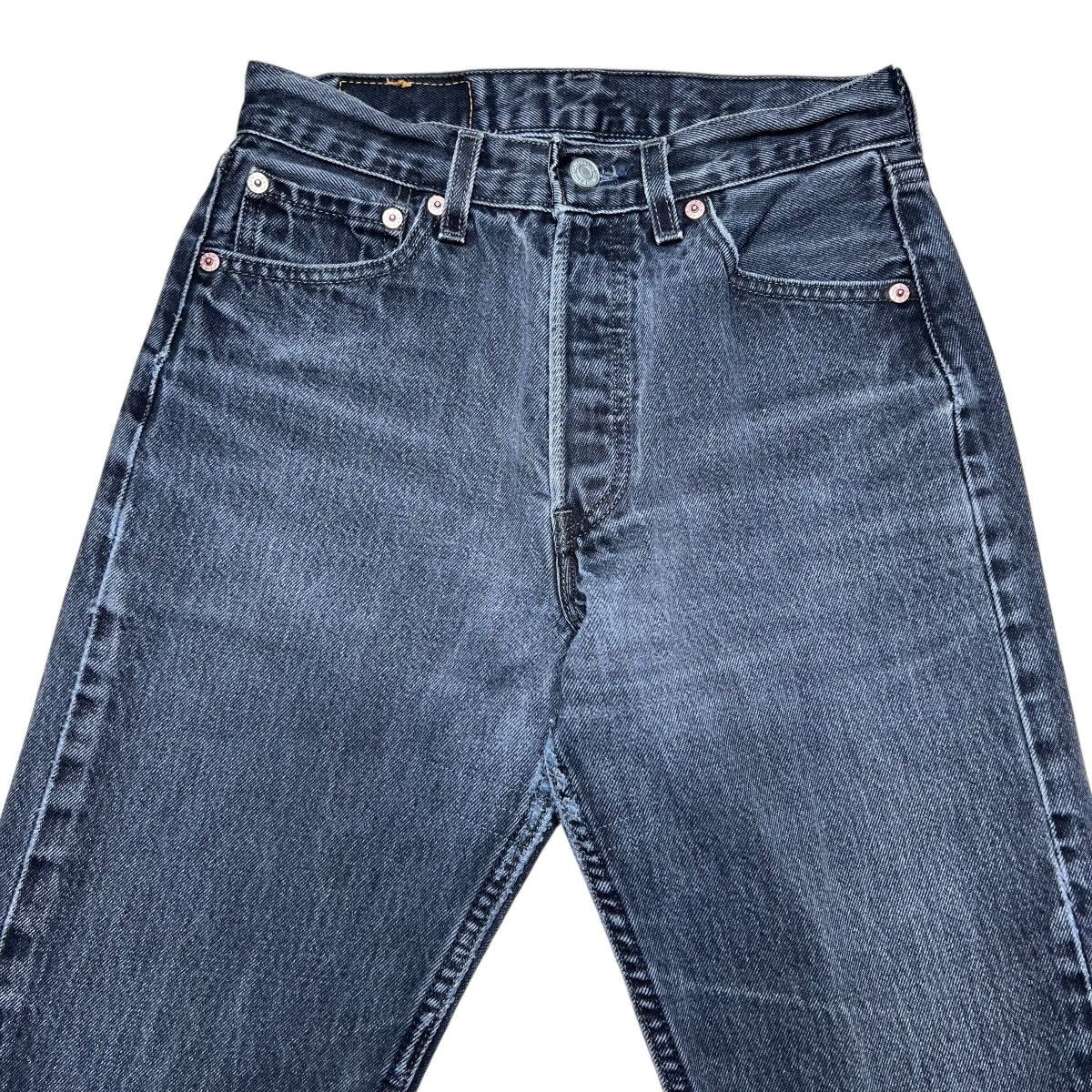 Levi's 1990s Levi’s 501 Button Fly Made In USA Black Denim Jeans Size US 26 / EU 42 - 7 Thumbnail