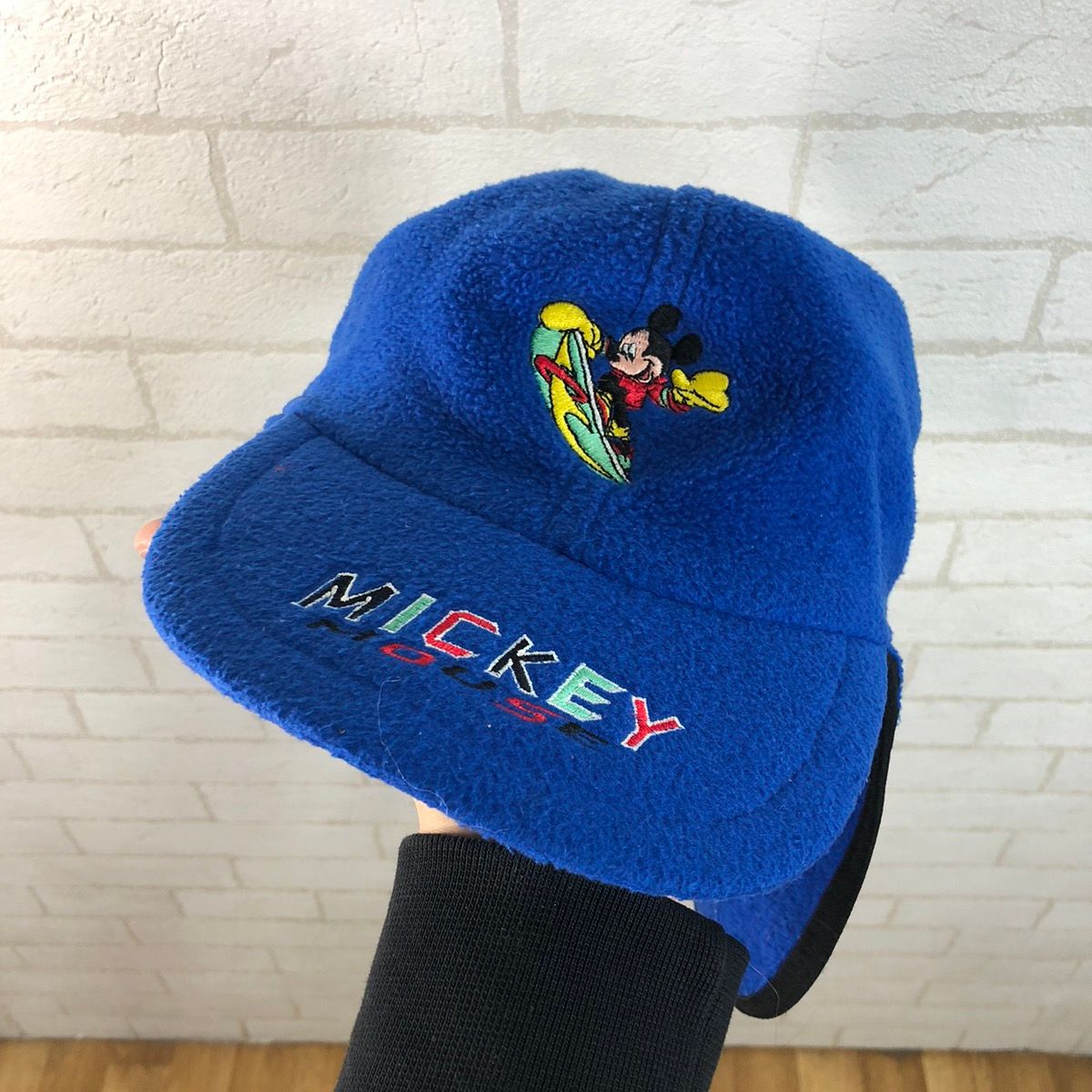 Vintage Crazy Vintage 90s Mickey Mouse Pinstripe Snapback Hat NWT Size ONE SIZE - 1 Preview