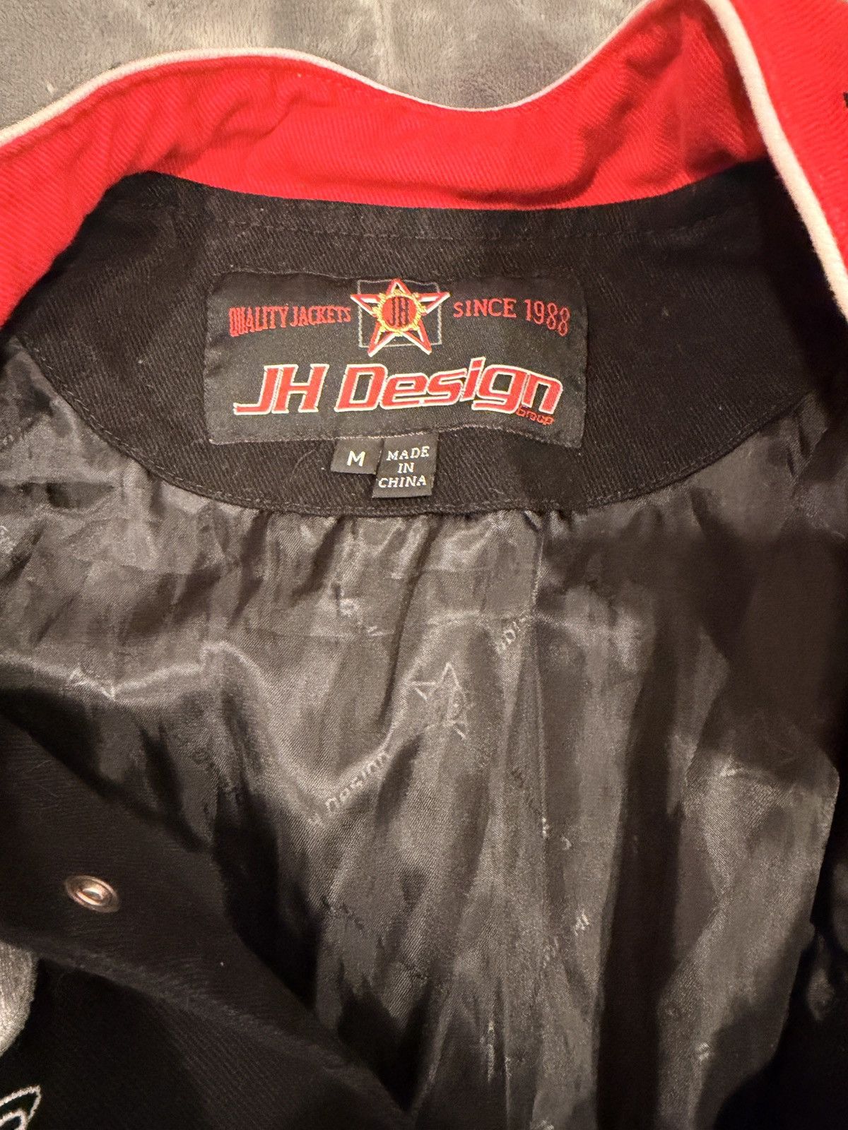JH Design Black and red Budweiser racing jacket Vintage nascar Size US M / EU 48-50 / 2 - 2 Thumbnail