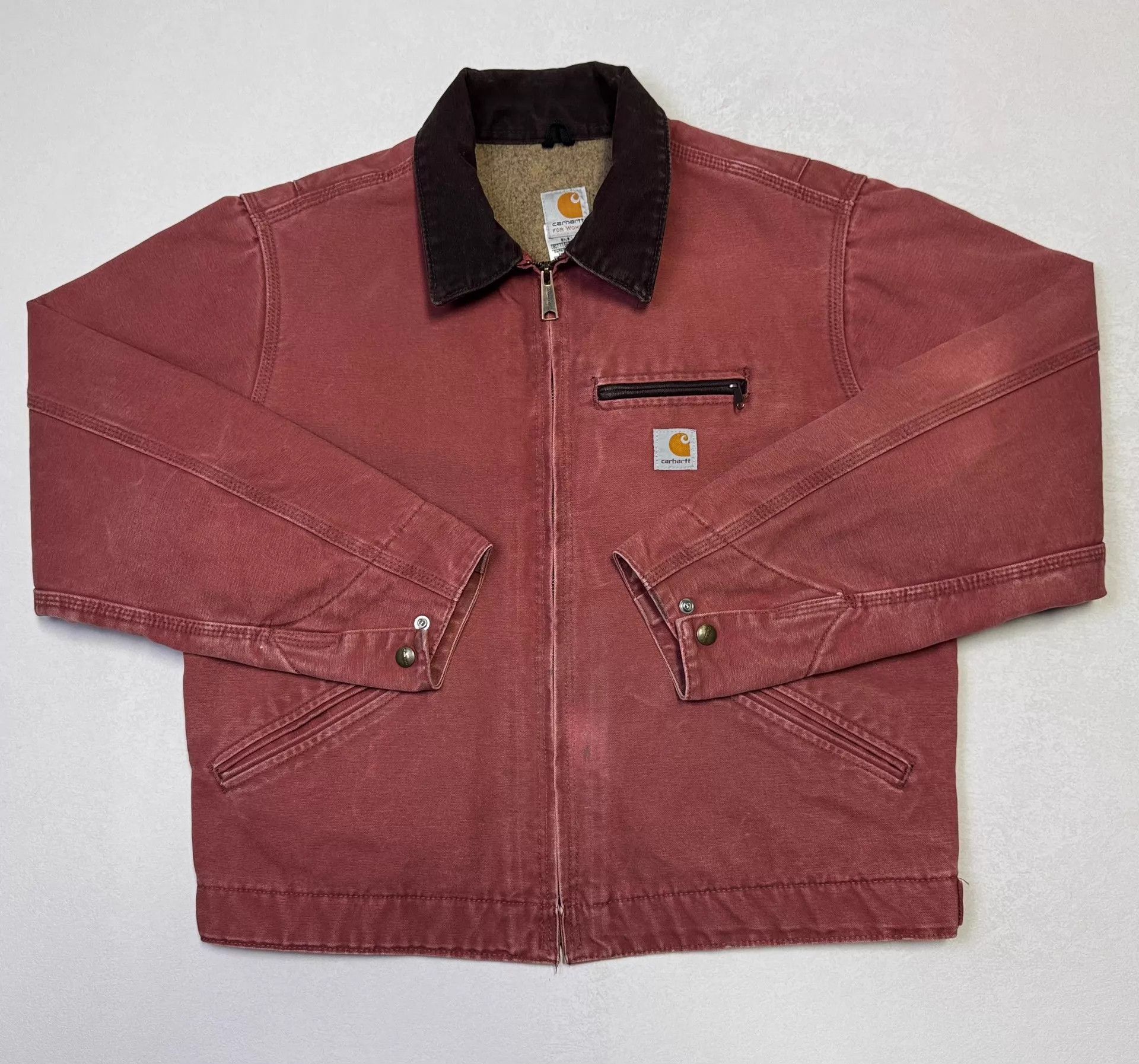 Carhartt Vintage Carhartt WJ097 VRS Detroit Jacket Salmon L Size US L / EU 52-54 / 3 - 1 Thumbnail