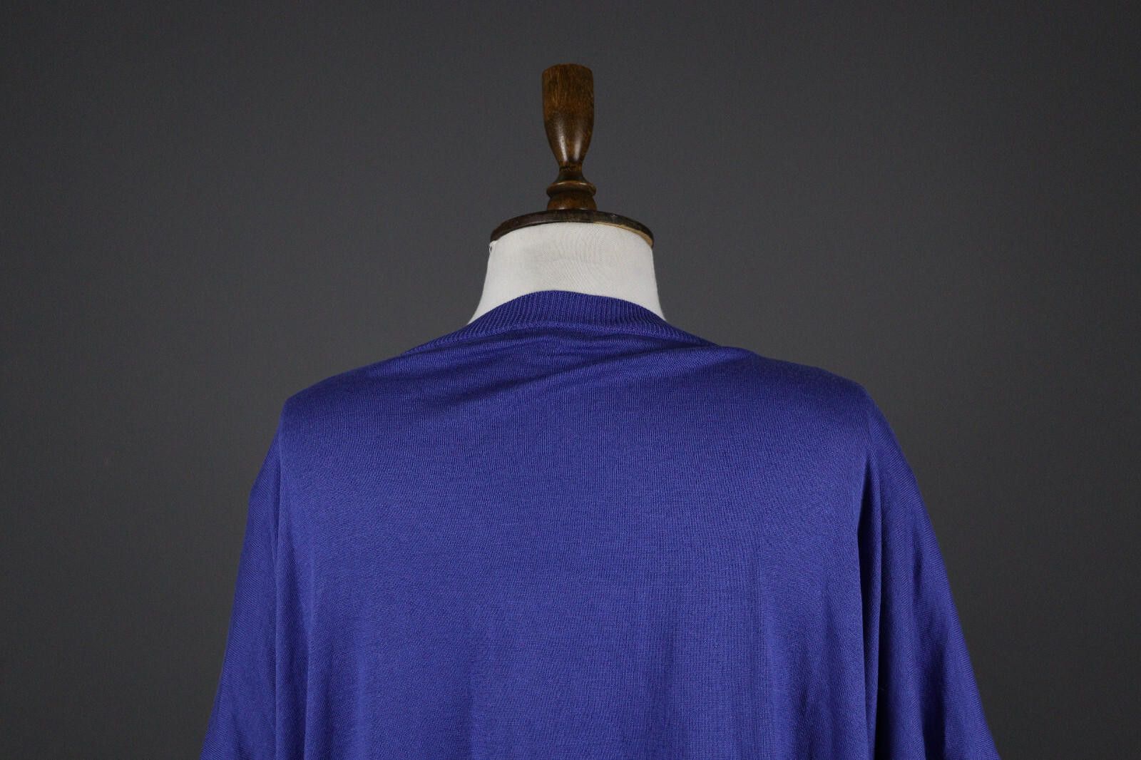 Fay Fay Blue 100% Silk Women's Knit Drape Sweater Size M Size M / US 6-8 / IT 42-44 - 6 Thumbnail