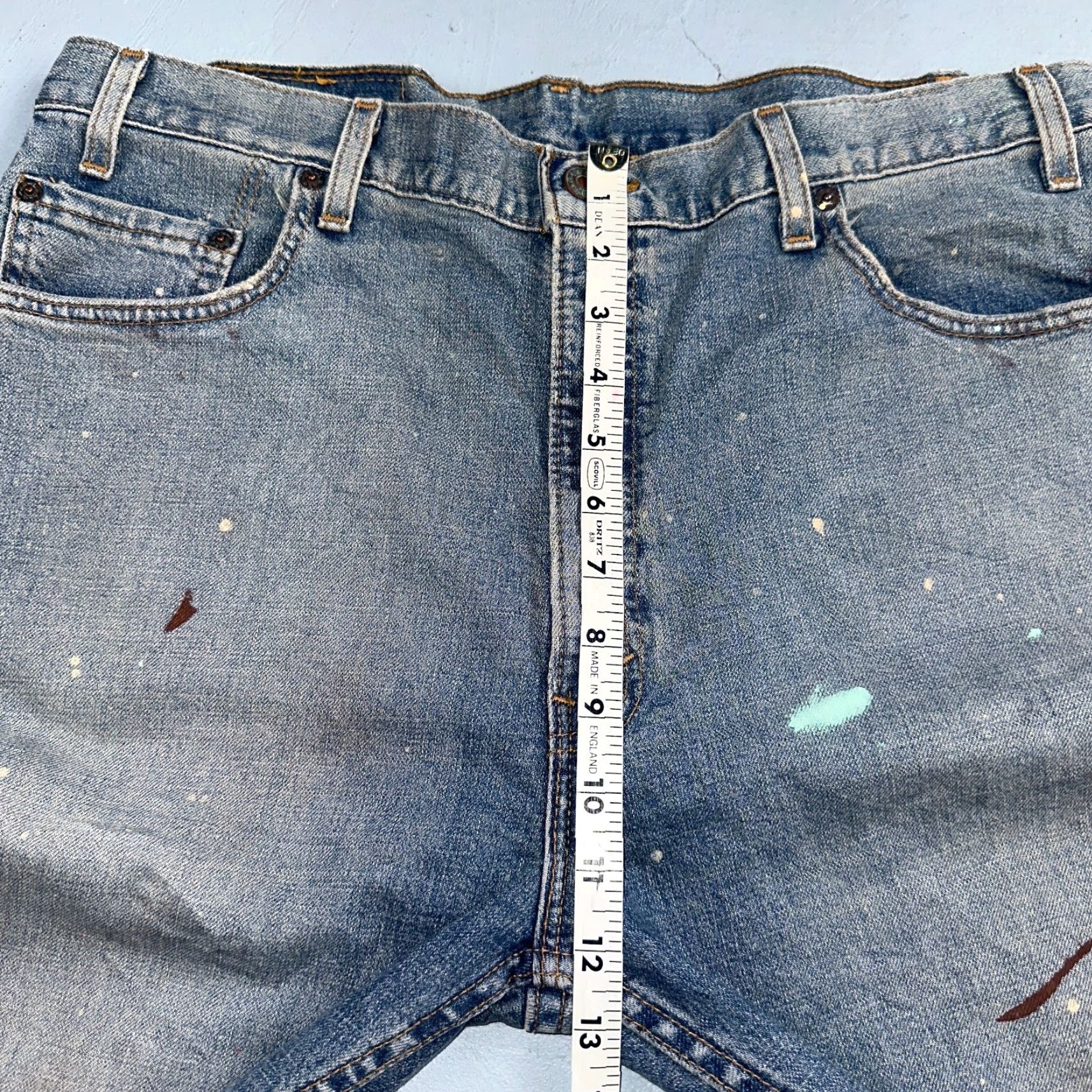 Levi's VINTAGE Levi's 505 Jeans Blue 90s USA 36x36 Regular Mens Straight Classic Med Wash 36in Inseam 501 Series XX Thrashed Denim Cotton Size US 36 / EU 52 - 7 Thumbnail
