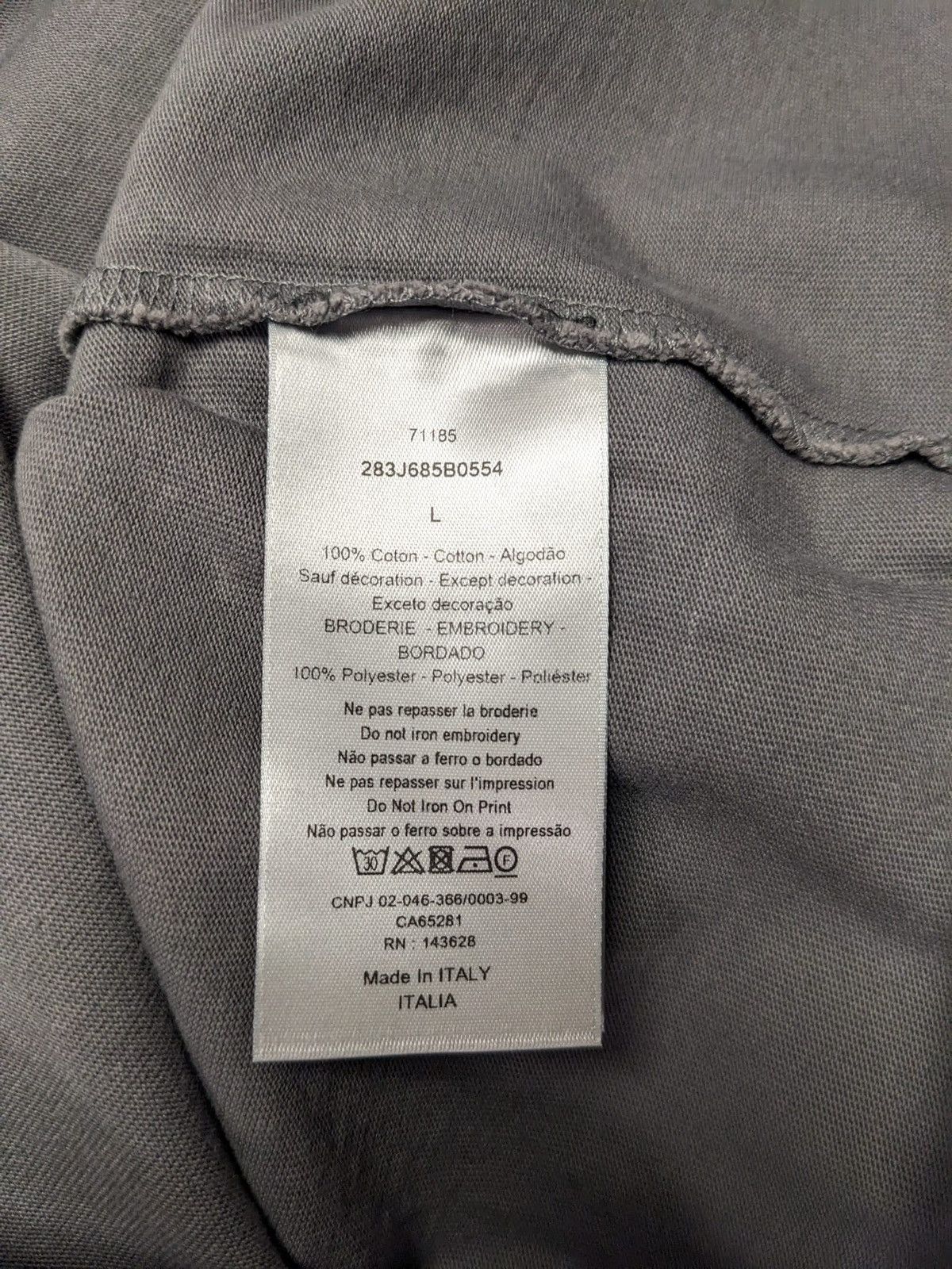 Dior CHRISTIAN DIOR X CACTUS JACK OVERSIZED T-SHIRT L GREY Size US L / EU 52-54 / 3 - 8 Thumbnail