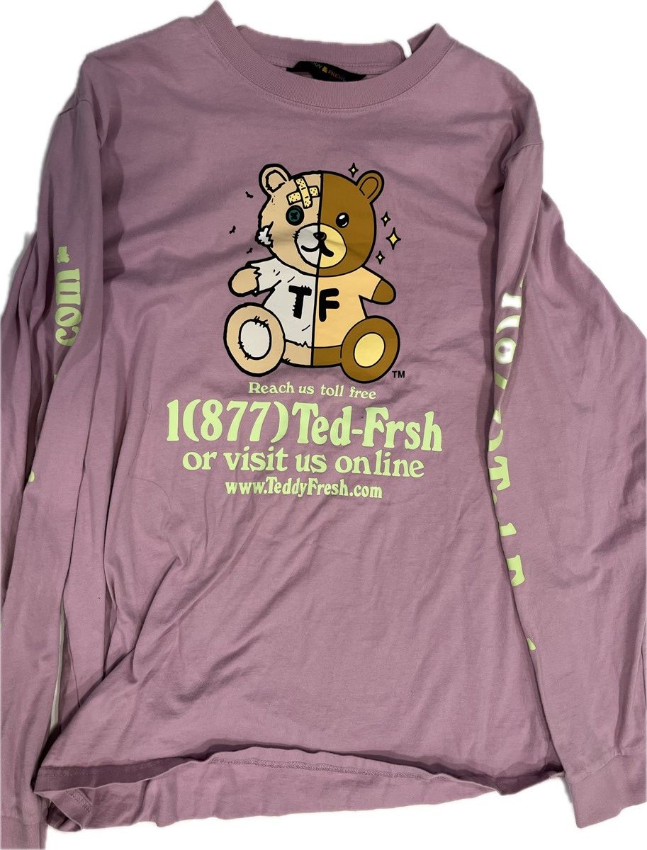 Teddy Fresh Teddy Fresh Brown Bear Pink Longsleeve - Medium Size US M / EU 48-50 / 2 - 1 Thumbnail