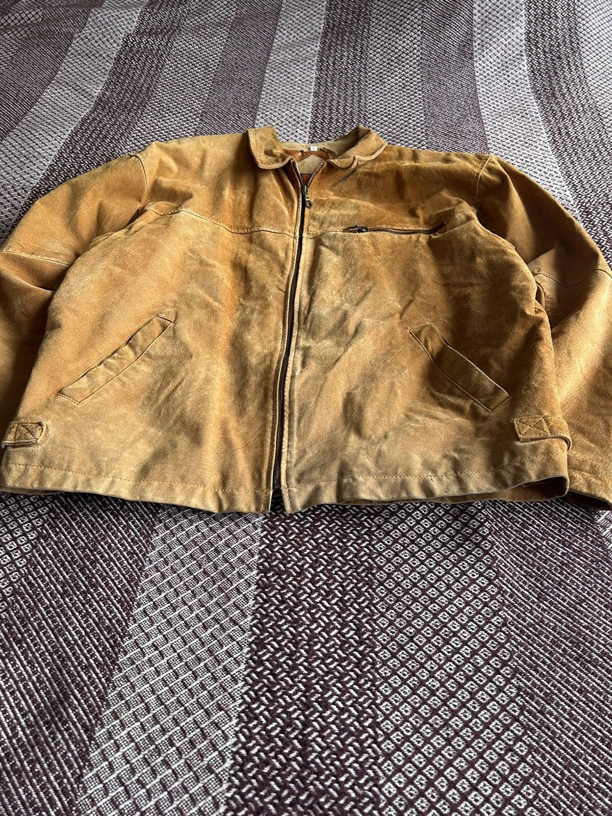 Vintage Vintage Hudson Real Leather Jacket Sun Faded Washed Size L Size US L / EU 52-54 / 3 - 3 Thumbnail