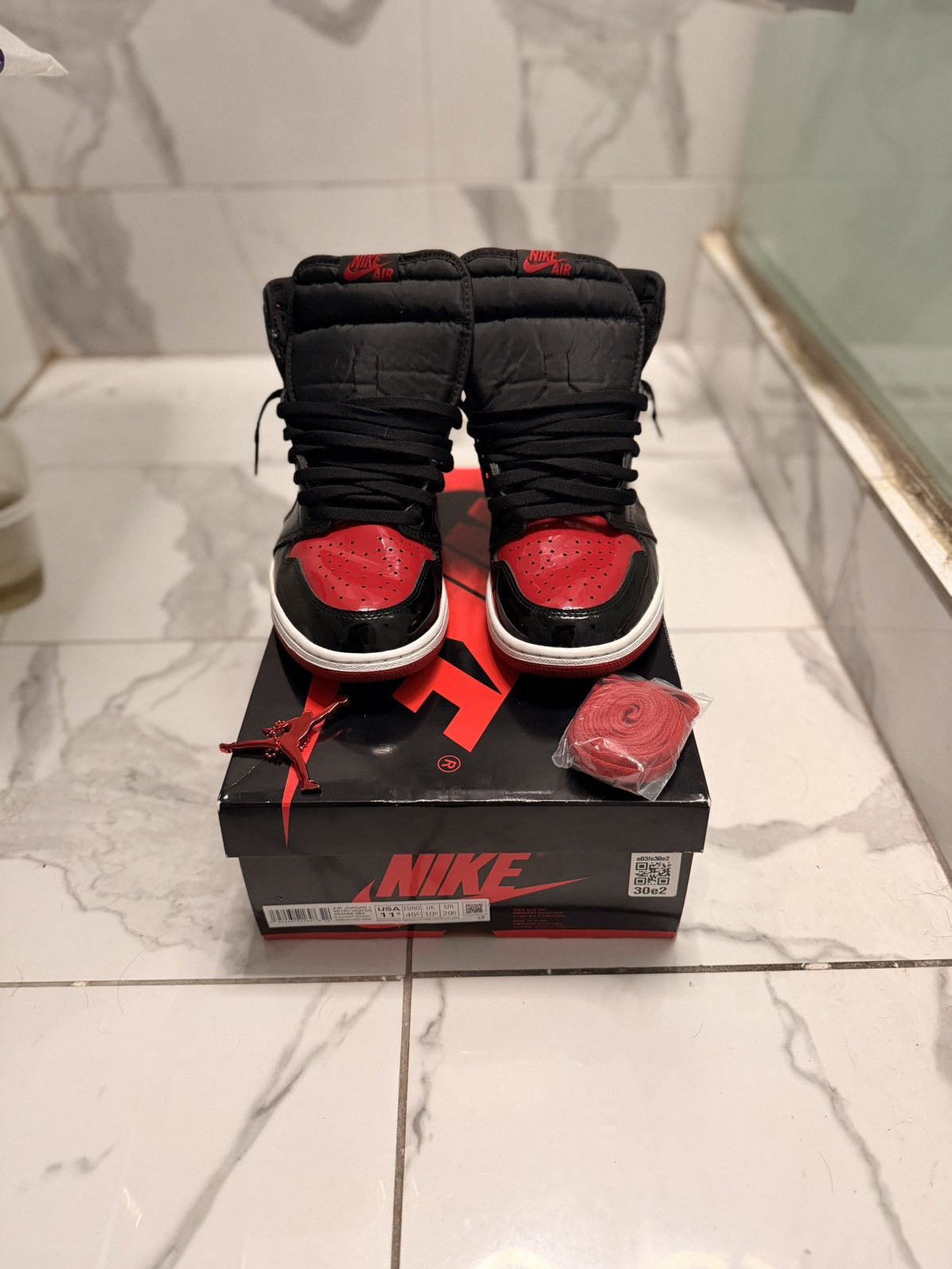 Jordan Brand Air Jordan 1 Retro High OG “Patent Bred” Size 11.5 OG Box Size US 11.5 / EU 44-45 - 1 Thumbnail