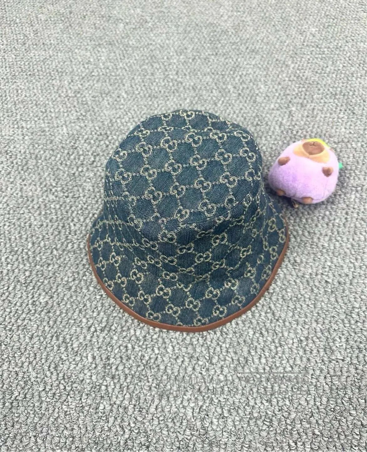 Gucci Guicci size L Blue Monogrammed Logo Fisherman Hat| Size ONE SIZE - 1 Thumbnail