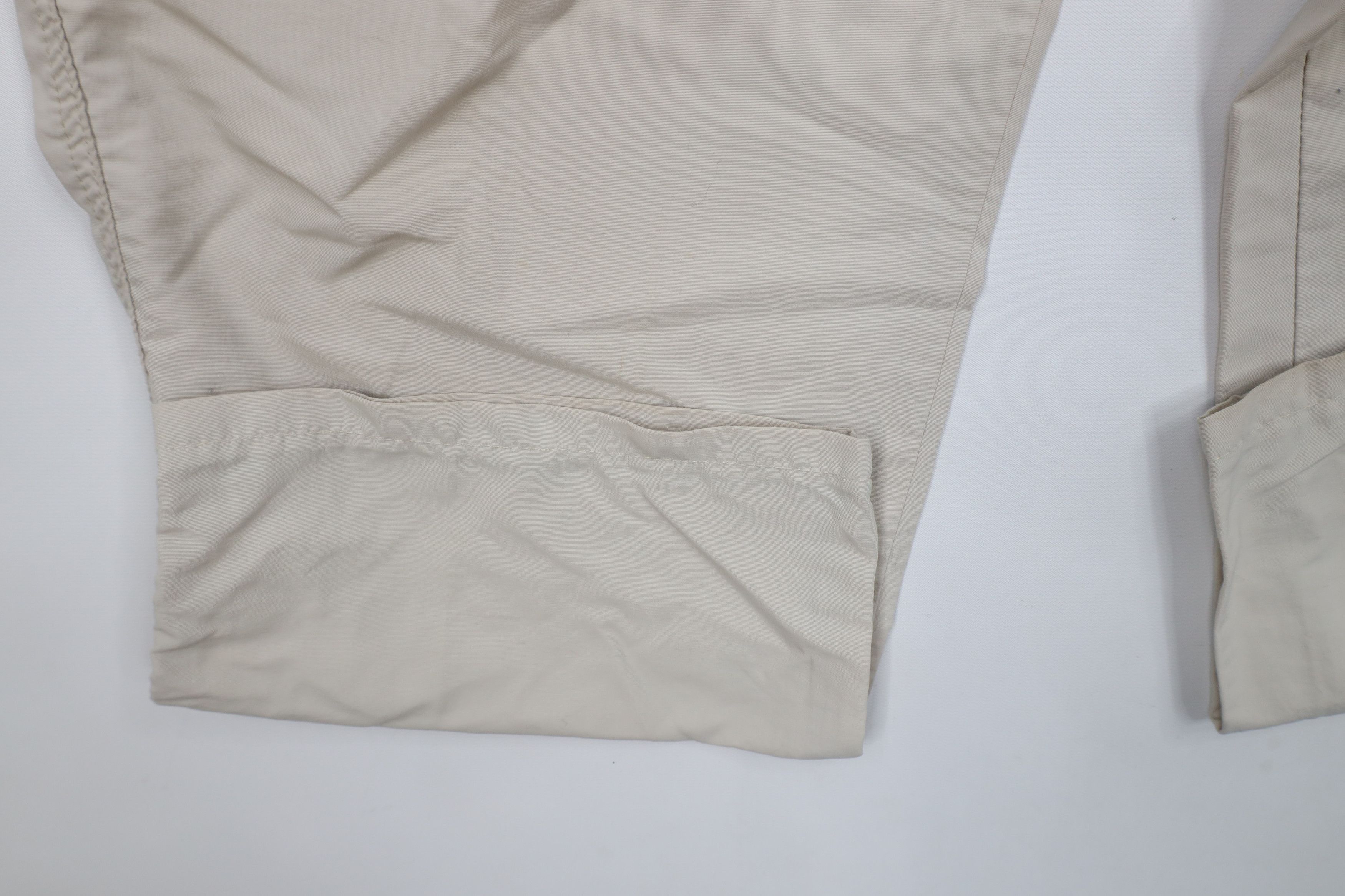 Lands' End × Vintage Vintage 90s Lands End Wide Leg Windbreaker Pants Beige USA Size 38" / US 16 / IT 52 - 6 Thumbnail