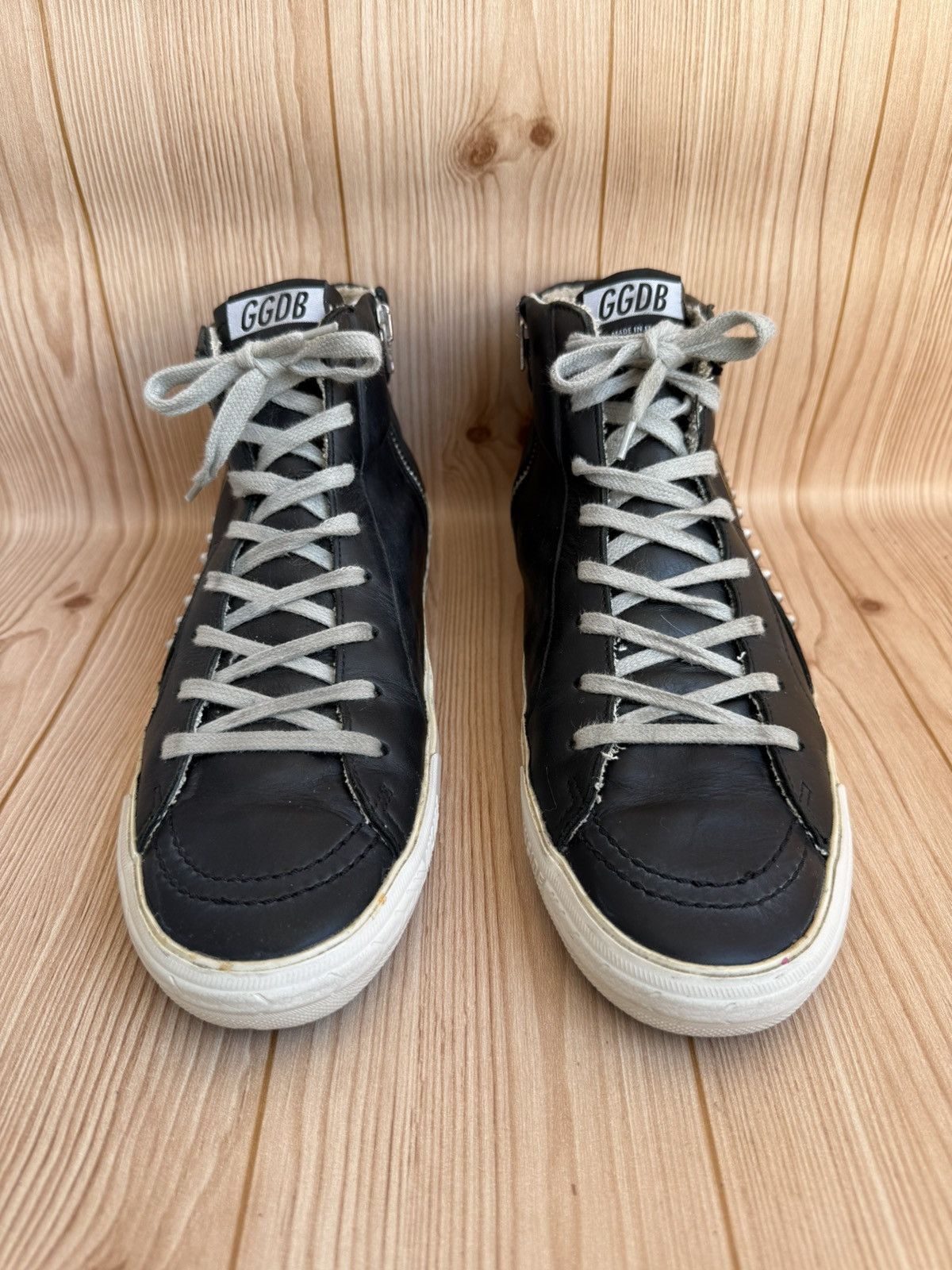 Golden Goose Studded slide leather trainers Size US 8 / EU 41 - 4 Thumbnail