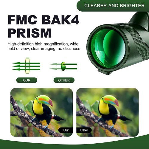 Designer × Homemade Outdoor 40x Magnification Monocular Waterproof Telescope Gre Size US L / EU 52-54 / 3 - 4 Thumbnail