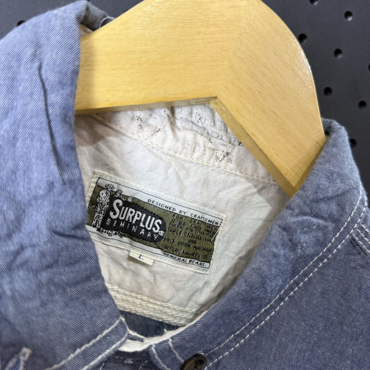 Japanese Brand SURPLUS Seminary chambray workshirt Size US M / EU 48-50 / 2 - 10 Thumbnail