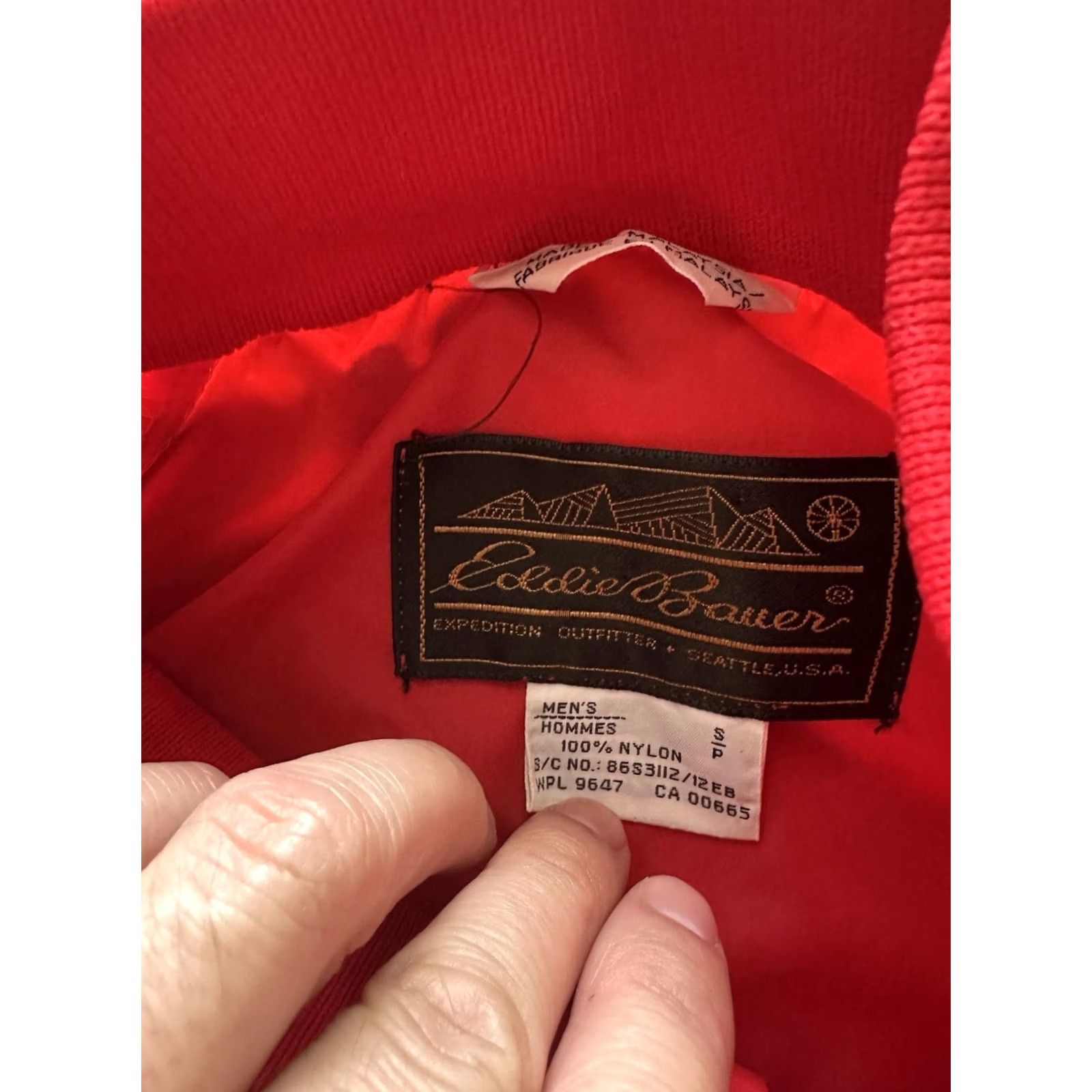 Eddie Bauer VINTAGE Eddie Bauer Jacket Windbreaker 80s S Red Snap Nylon Lightweight Packable Men Size US S / EU 44-46 / 1 - 4 Thumbnail