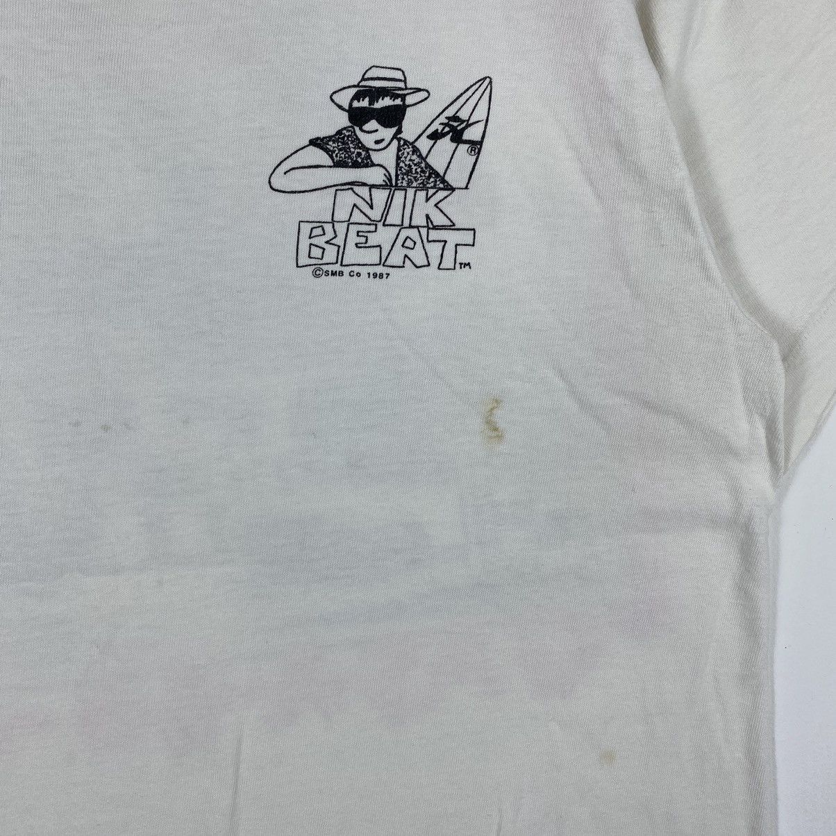 Vintage Vintage 80's HOBIE Nik Beat Gas A Go Go Art Graphic Surf Tee Size US M / EU 48-50 / 2 - 7 Thumbnail