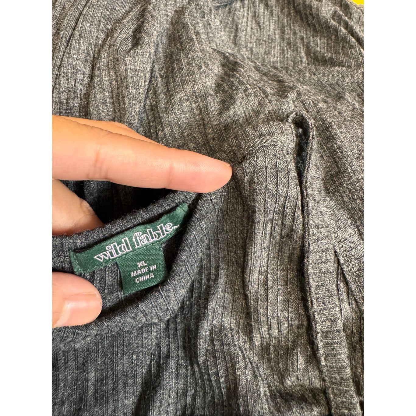Wild Things Wild Fable Charcoal Gray Ribbed High Neck Bodysuit – Size XL Size XL / US 12-14 / IT 48-50 - 7 Thumbnail