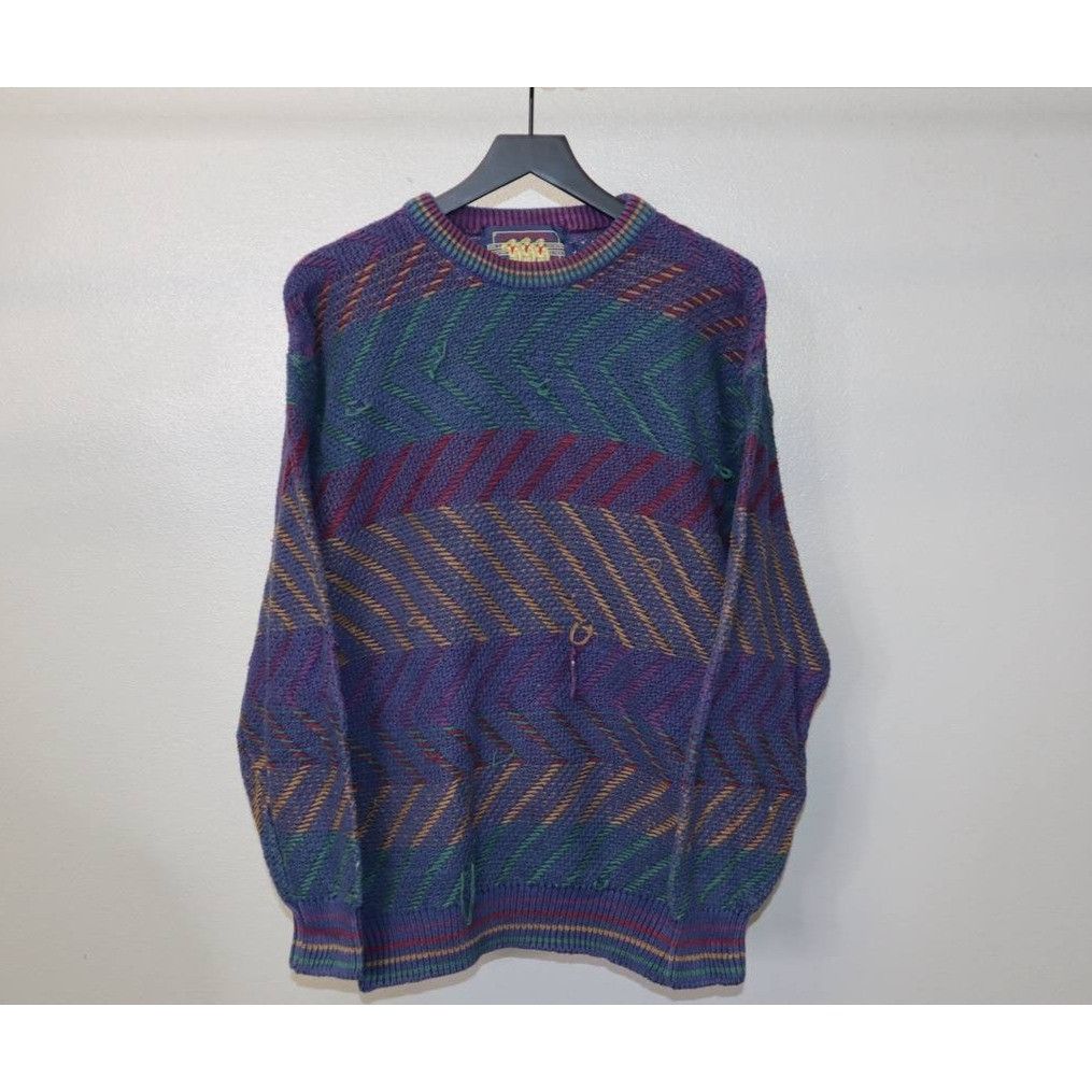Chaps Vintage Chaps Ralph Lauren Sweater 80s 90s Abstract Knit Size US L / EU 52-54 / 3 - 4 Thumbnail