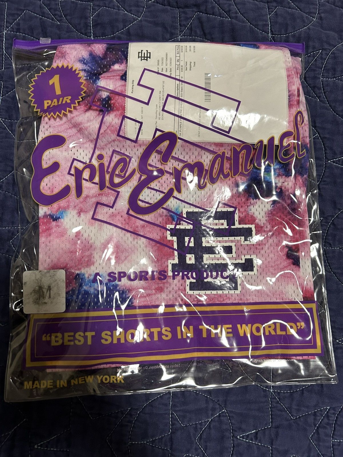 Eric Emanuel Eric Emanuel EE Basic Mesh Shorts Basketball Tie Dye Purple Size US 32 / EU 48 - 2 Thumbnail