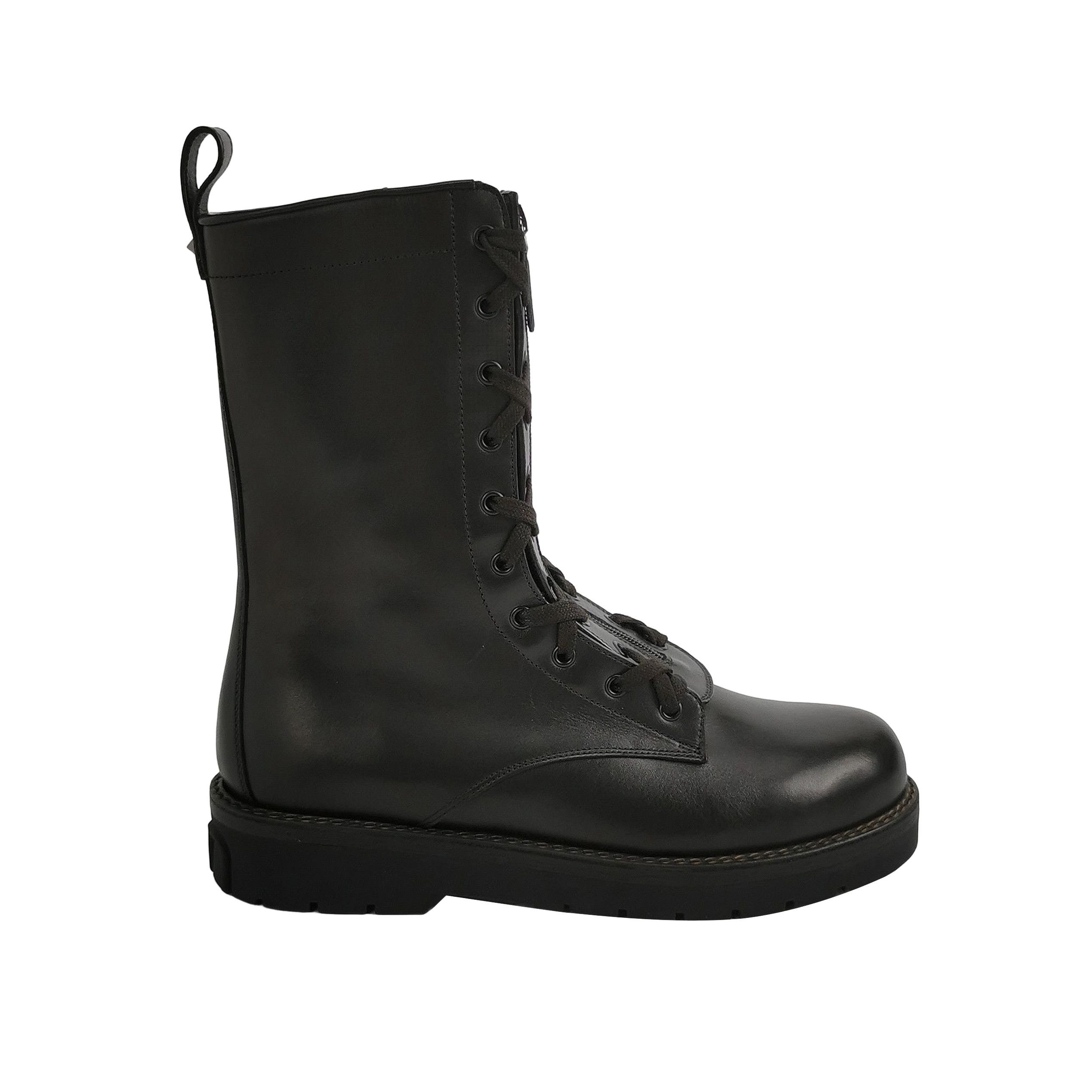 Valentino Valentino Leather Lace-Up Front-Zip Boots 43 Size US 10 / EU 43 - 1 Thumbnail