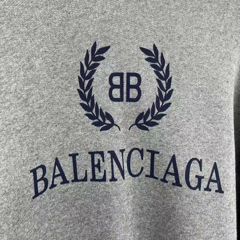 Balenciaga Balenciaga Grey Wheat Double B Letter Hoodie Size US L / EU 52-54 / 3 - 5 Thumbnail