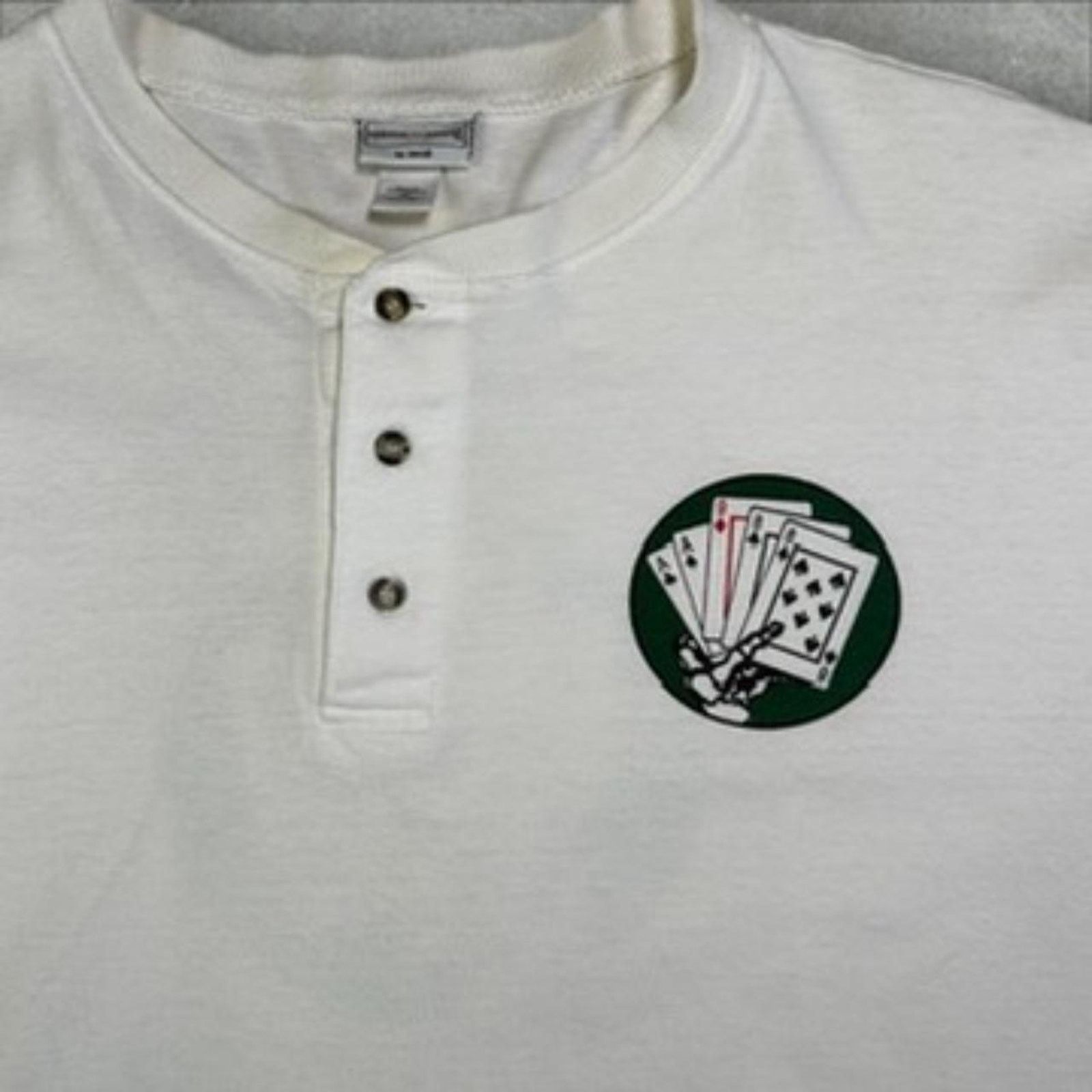 Anvil Vintage Biker Gang Henley Button "Deacons of Deadwood" Tee Size US XL / EU 56 / 4 - 3 Thumbnail