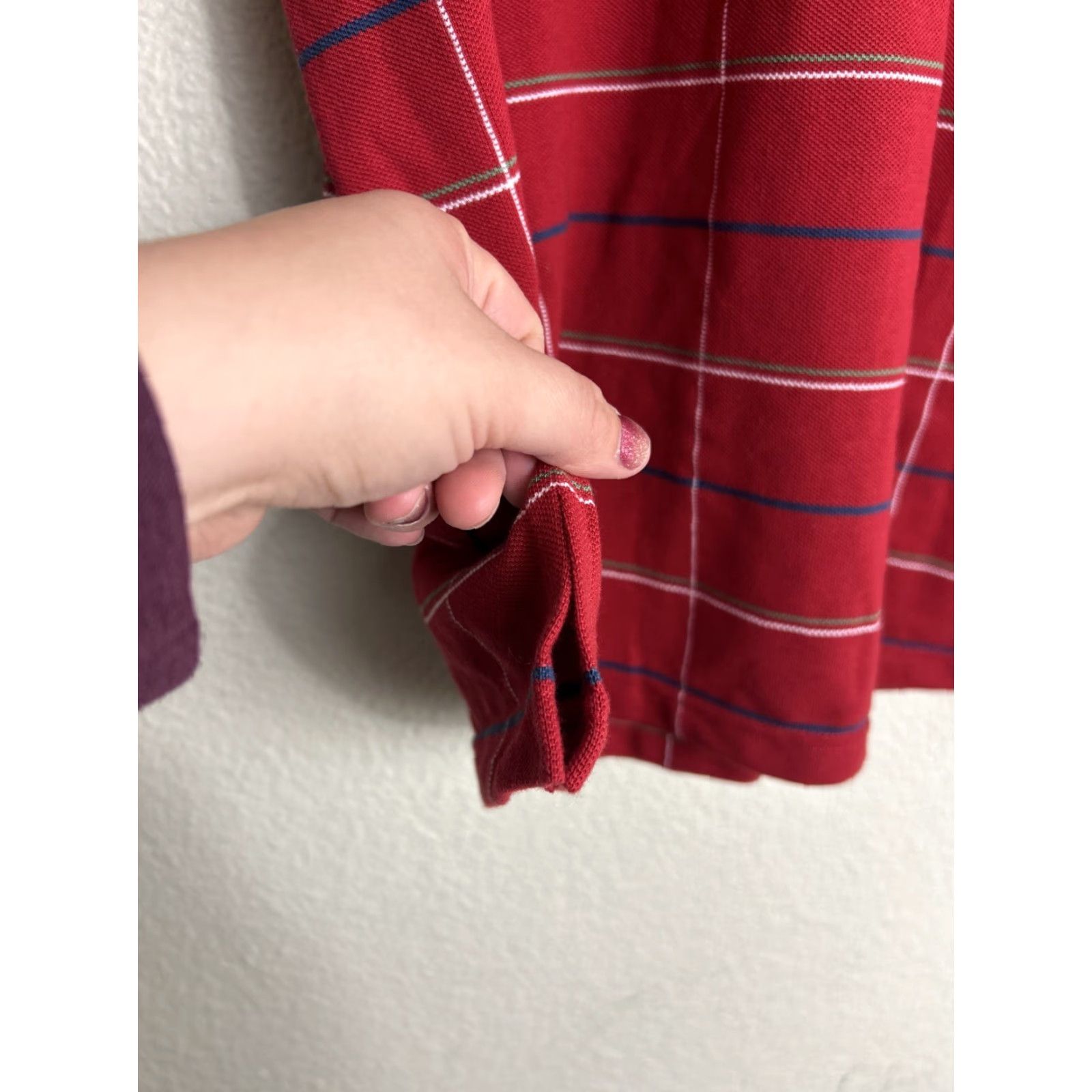 Vintage VINTAGE Boomerang Polo Shirt Striped Short Sleeve Red XL Mens Size US XL / EU 56 / 4 - 6 Thumbnail