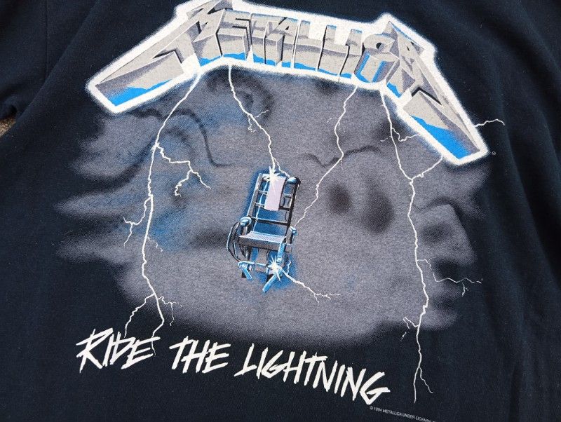 Metallica × Vintage 1994 Metallica Ride The Lightning ⚡ metal band tshirt 🎸 Size US M / EU 48-50 / 2 - 5 Thumbnail