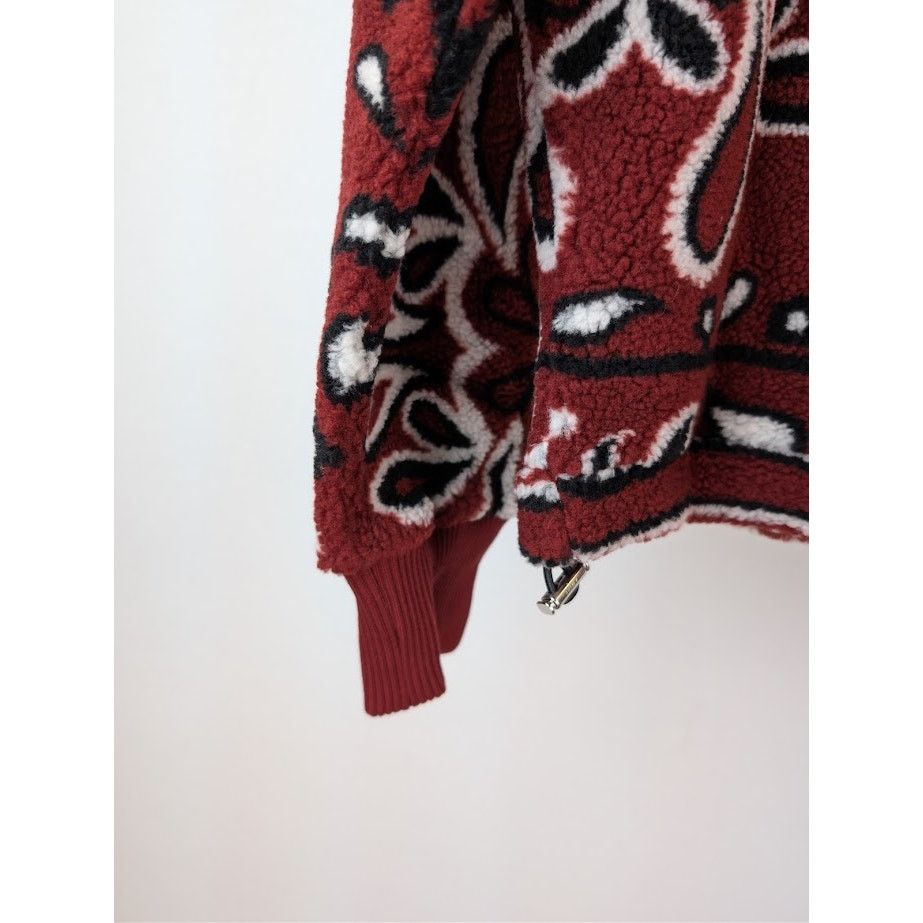Amiri o1rshd1 Printed Bandana Fleece Hoodie in Red/Black Size US S / EU 44-46 / 1 - 15 Thumbnail