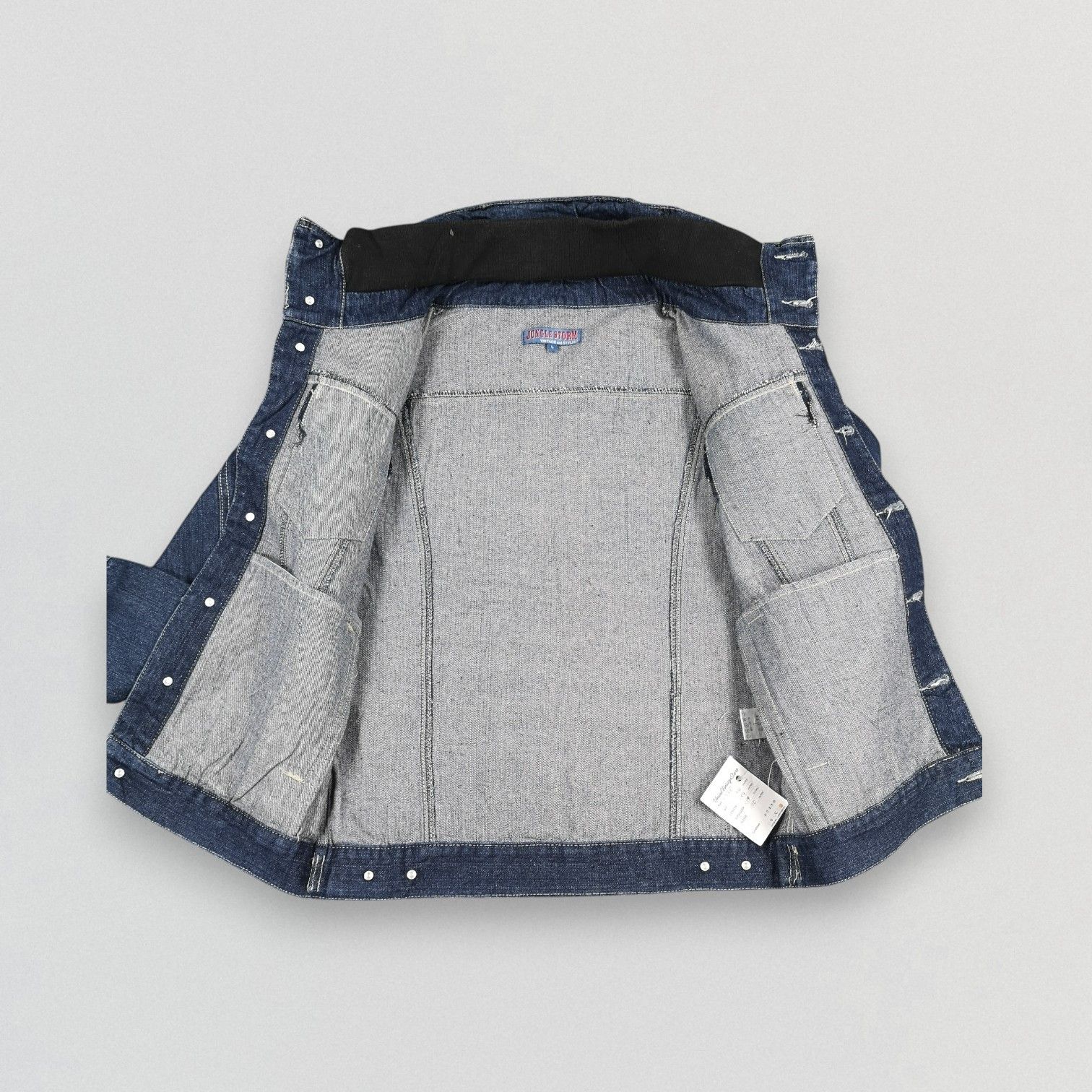 Japanese Brand Japanese Brand Jungle Storm Blue Denim Trucker Jacket Size US M / EU 48-50 / 2 - 2 Thumbnail